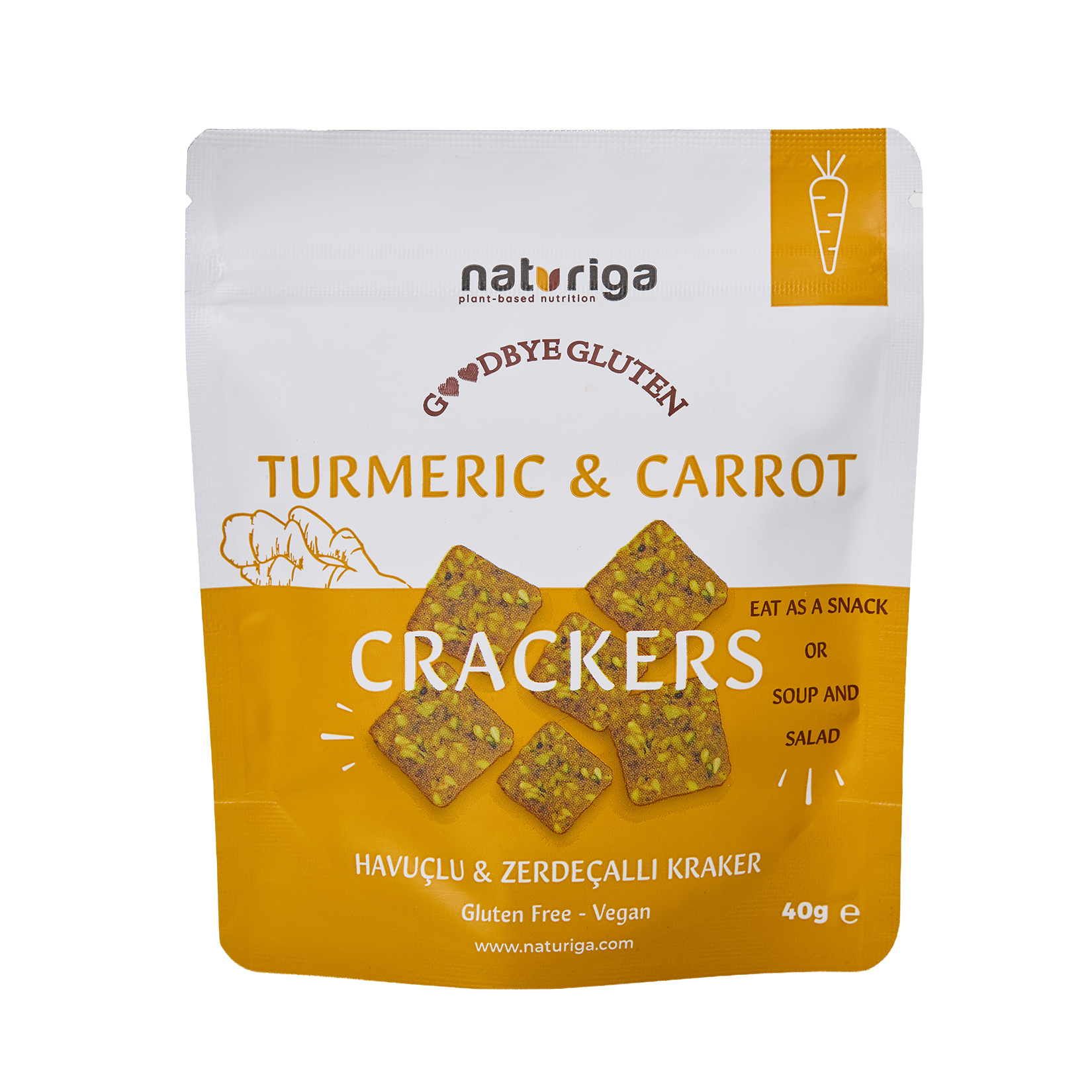 Naturıga Havuçlu & Zerdeçallı Kraker 40 G