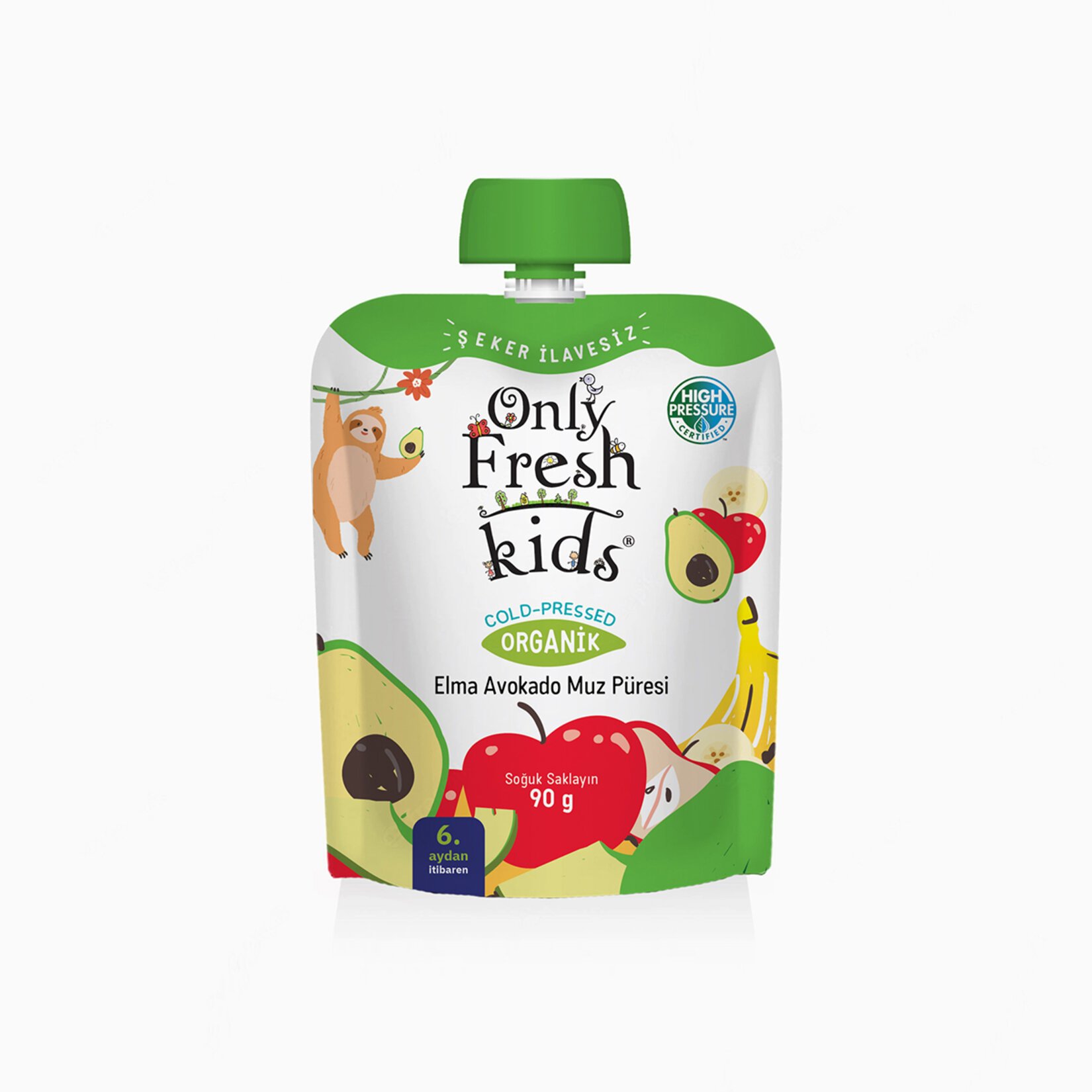 Only Fresh Kids Organik Elma-Avokado-Muz Püresi 90 G