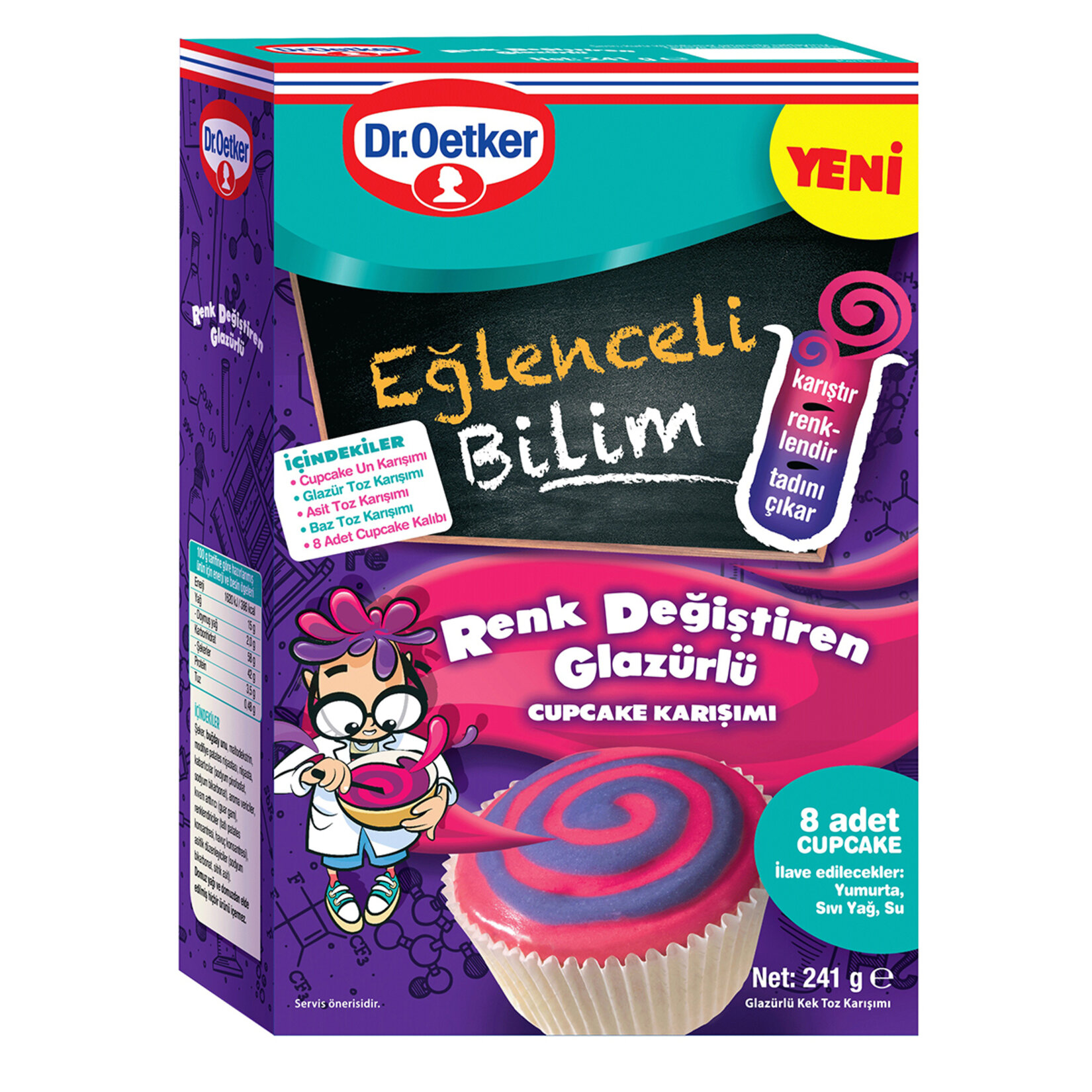 Dr.Oetker Eğlenceli Bilim Renk Değiştiren Glazürlü Cupcake 241G