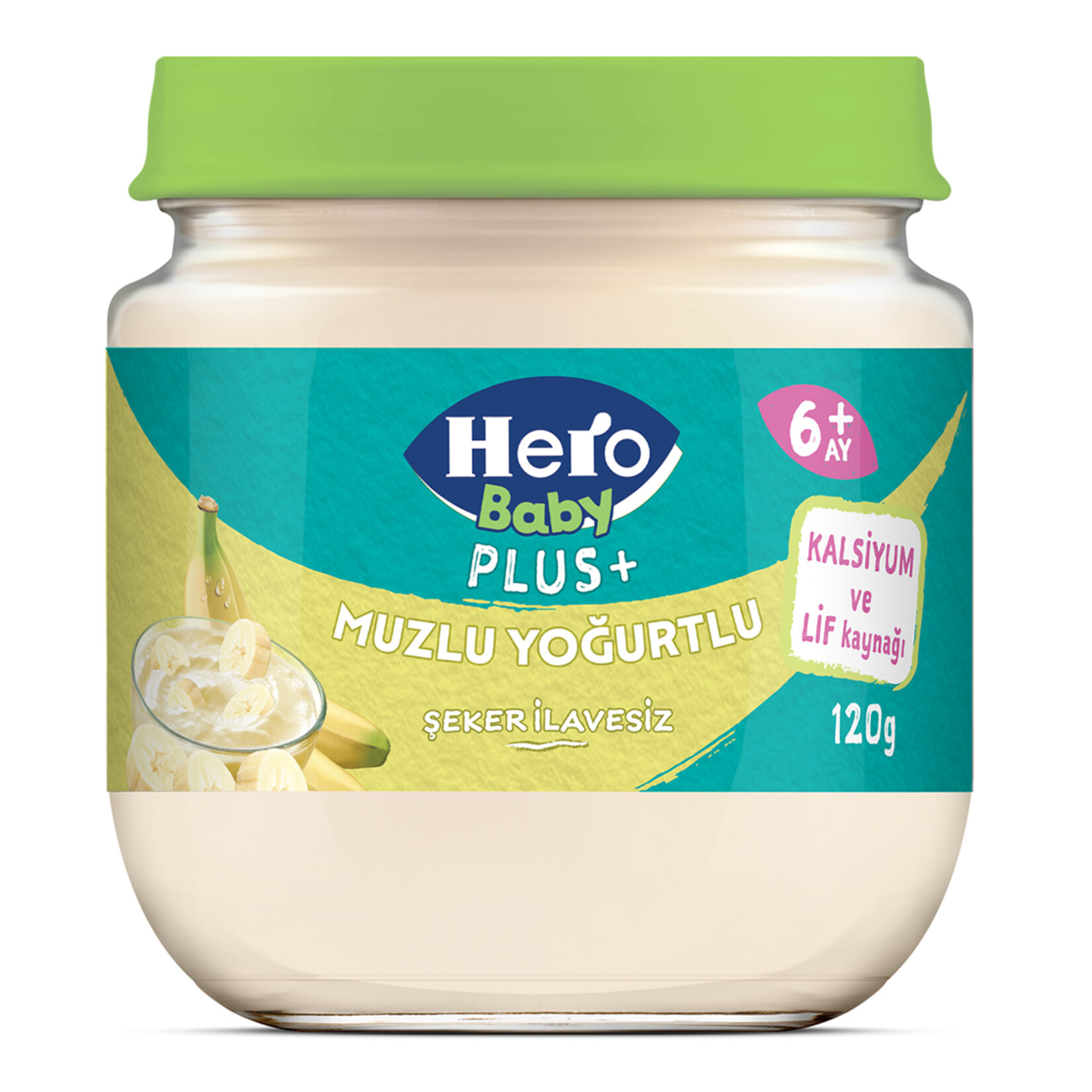 Hero Baby Plus+ Muzlu Yoğurtlu Kavanoz Mama 120G