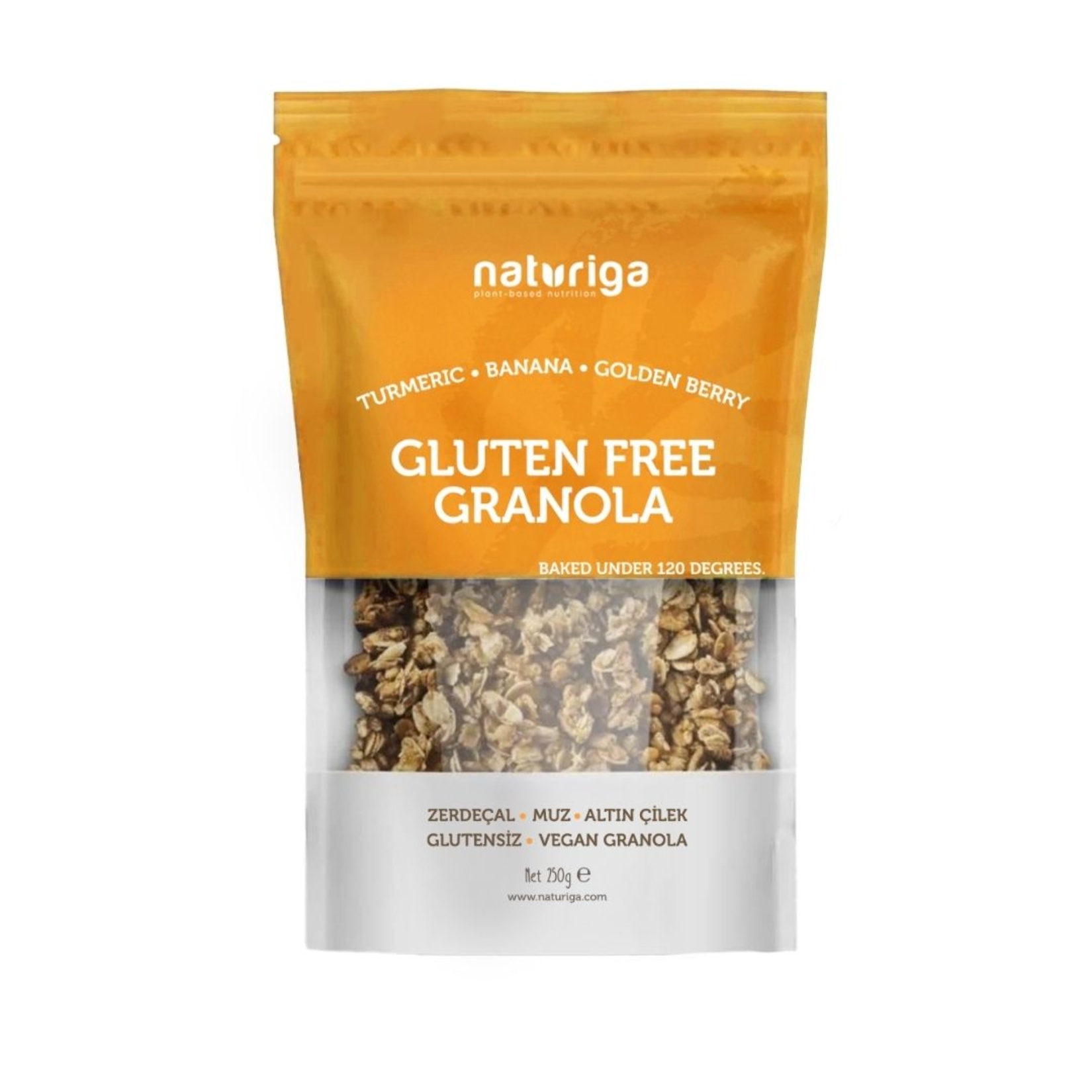 Naturiga Glutensiz Granola (Zerdeçal, Altın Çilek)