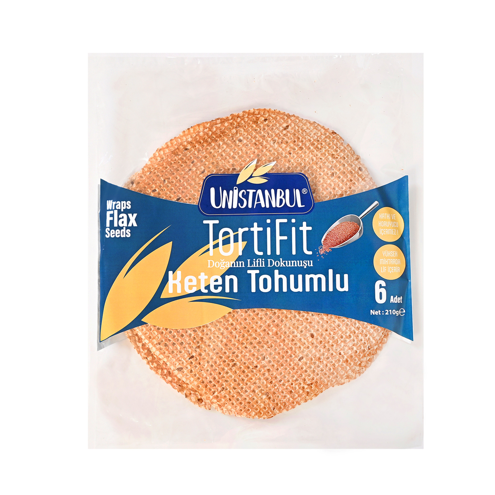 Unistanbul Tortifit Keten Tohumlu Lavaş 6'lı 210 g