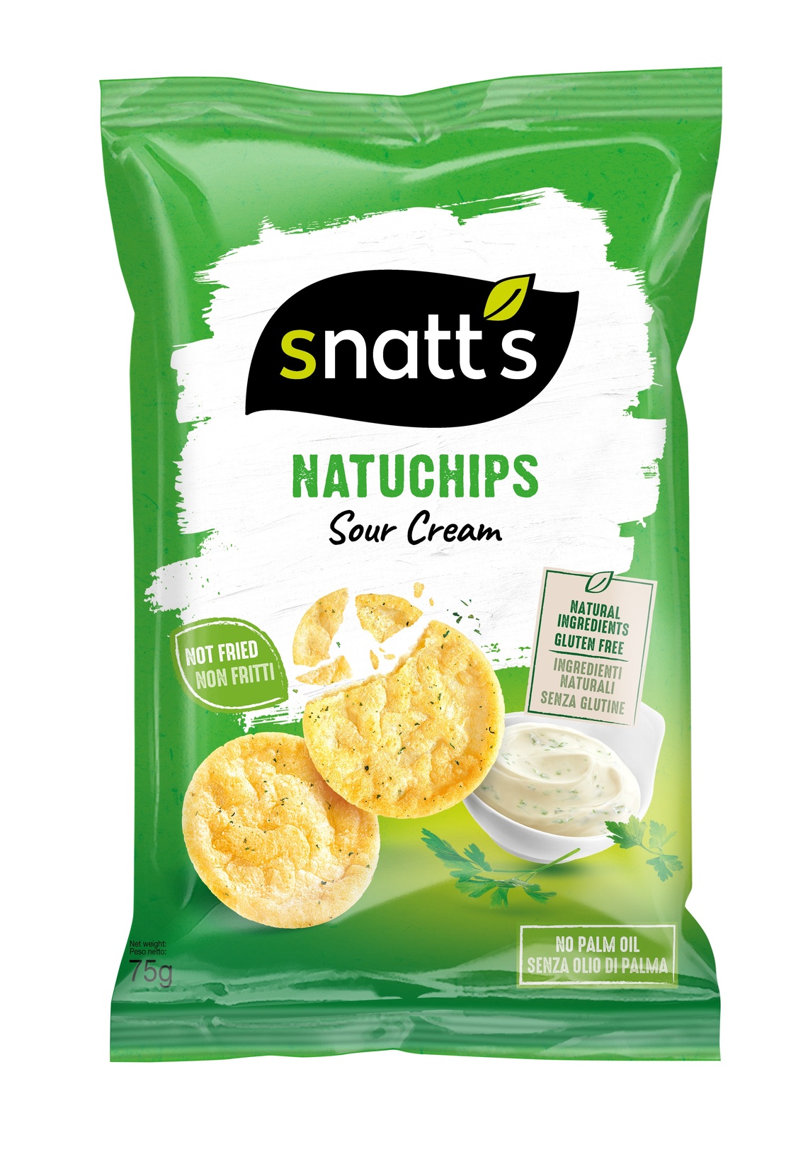 Snatt's Natuchips Ekşi Krema ve Soğan Atıştırmalık 75 G