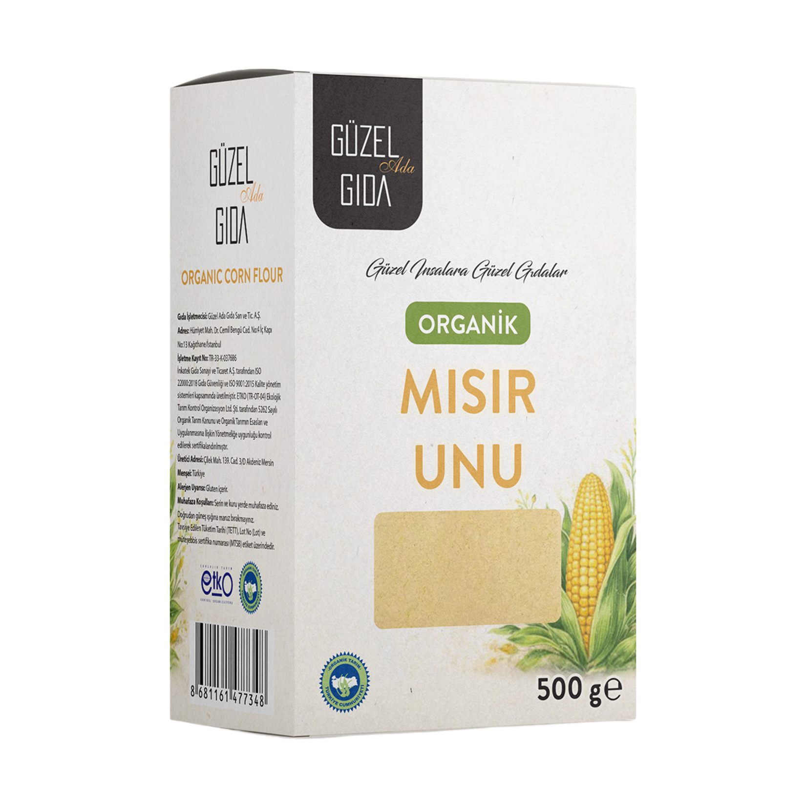 Güzel Ada Organik Mısır Unu 500 G