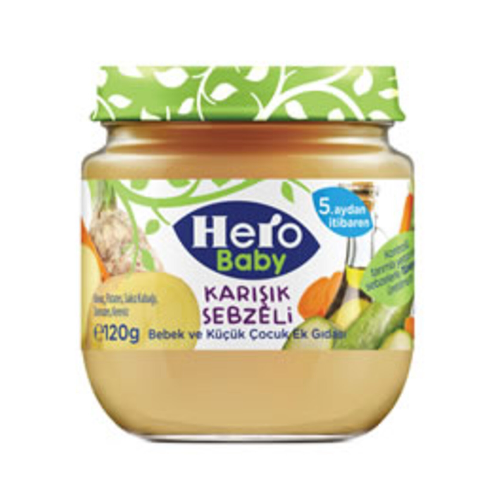 Hero Baby Karışık Sebze Püreli Kavanoz Mama 120 G