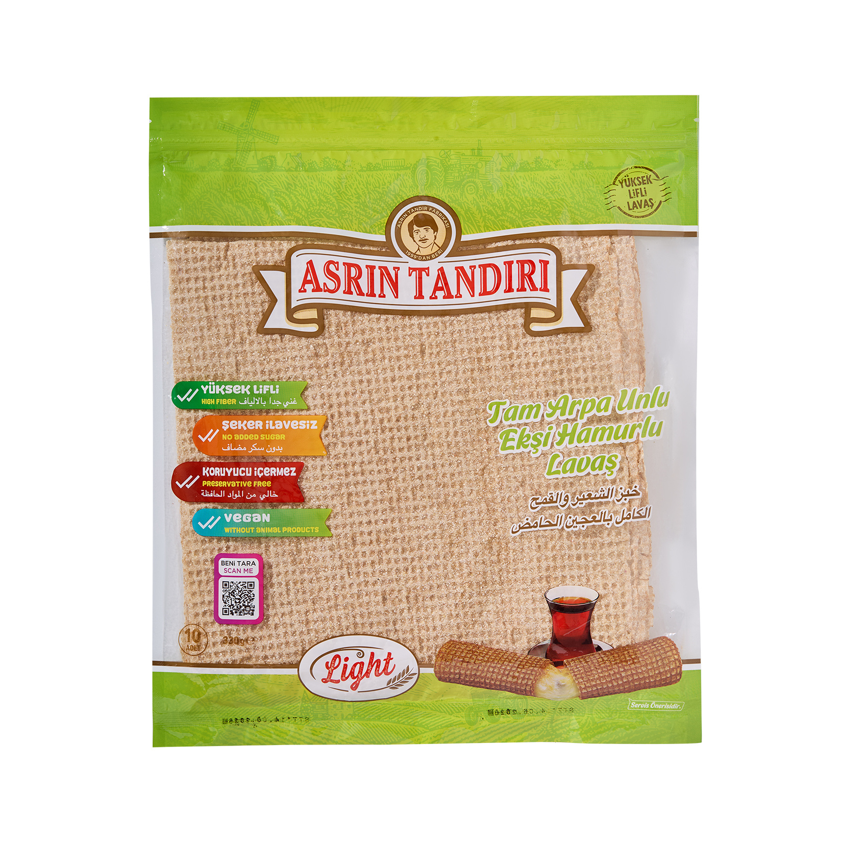 Asrın Tandırı Arpa Unlu Ekşi Mayalı Lavaş 10'lu 330 G