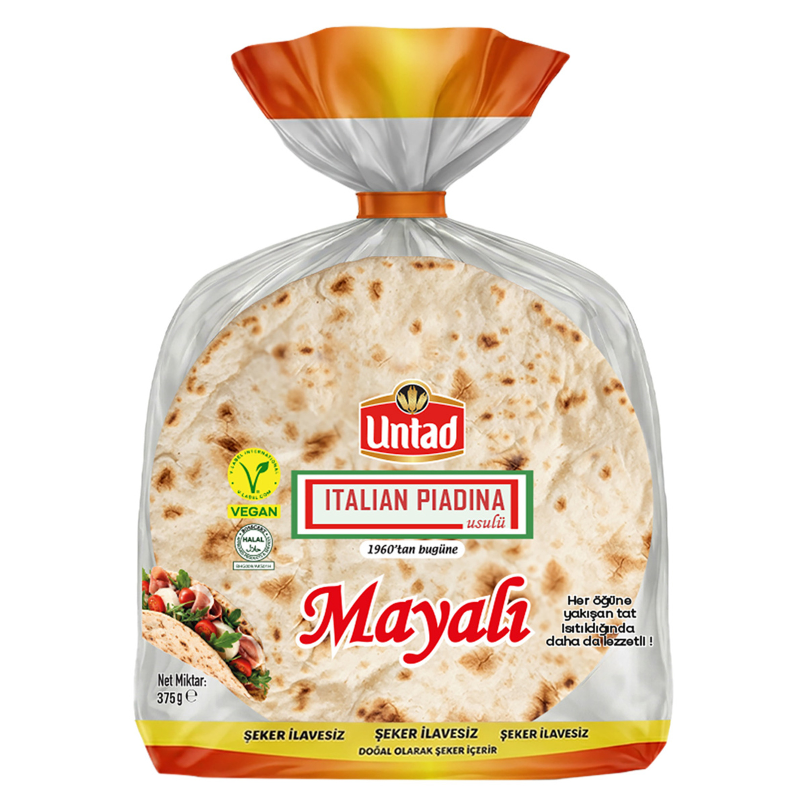 Untad Italian Piadina Usulü Sade Mayalı 375 G