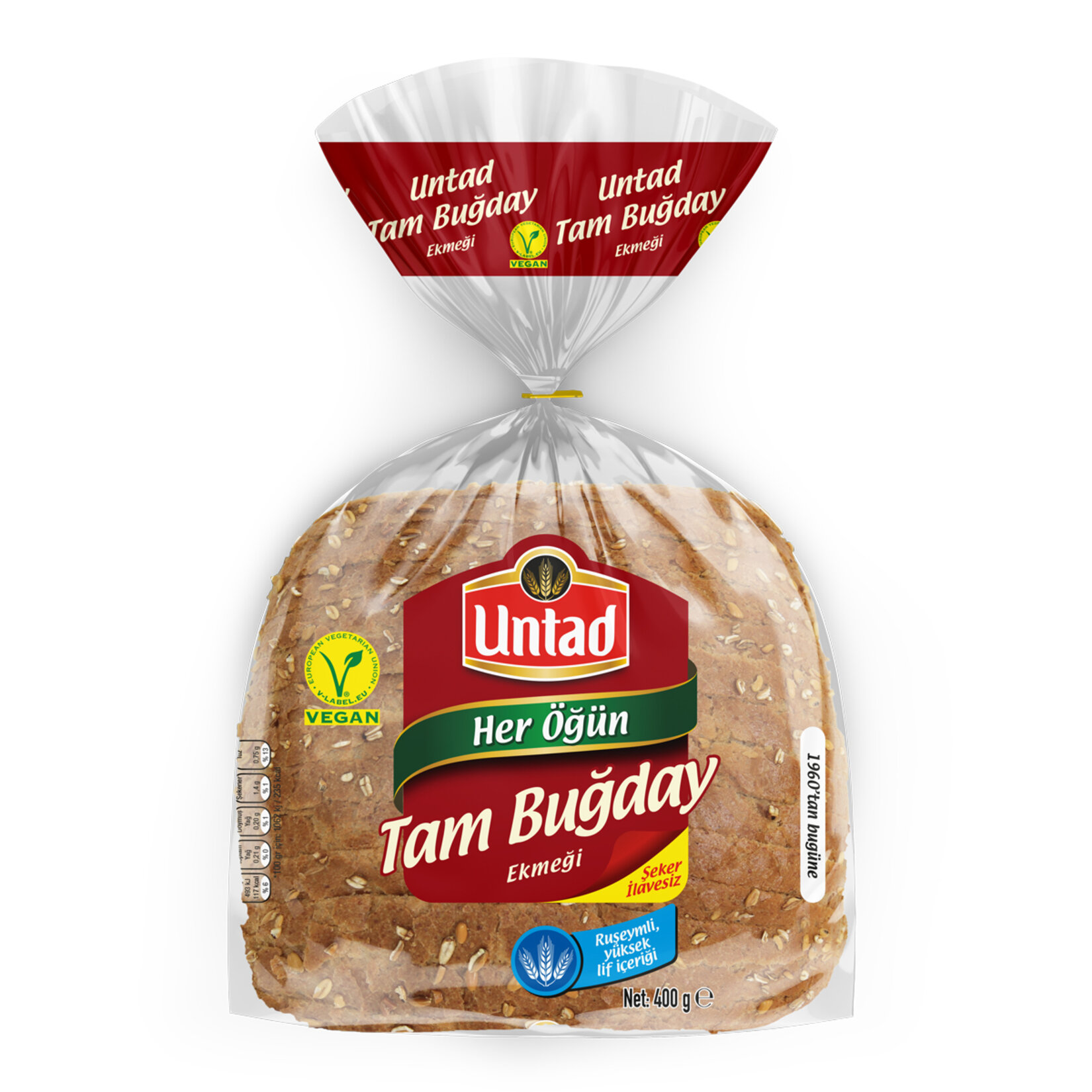 Untad Tam Buğday Ekmeği 400 Gr