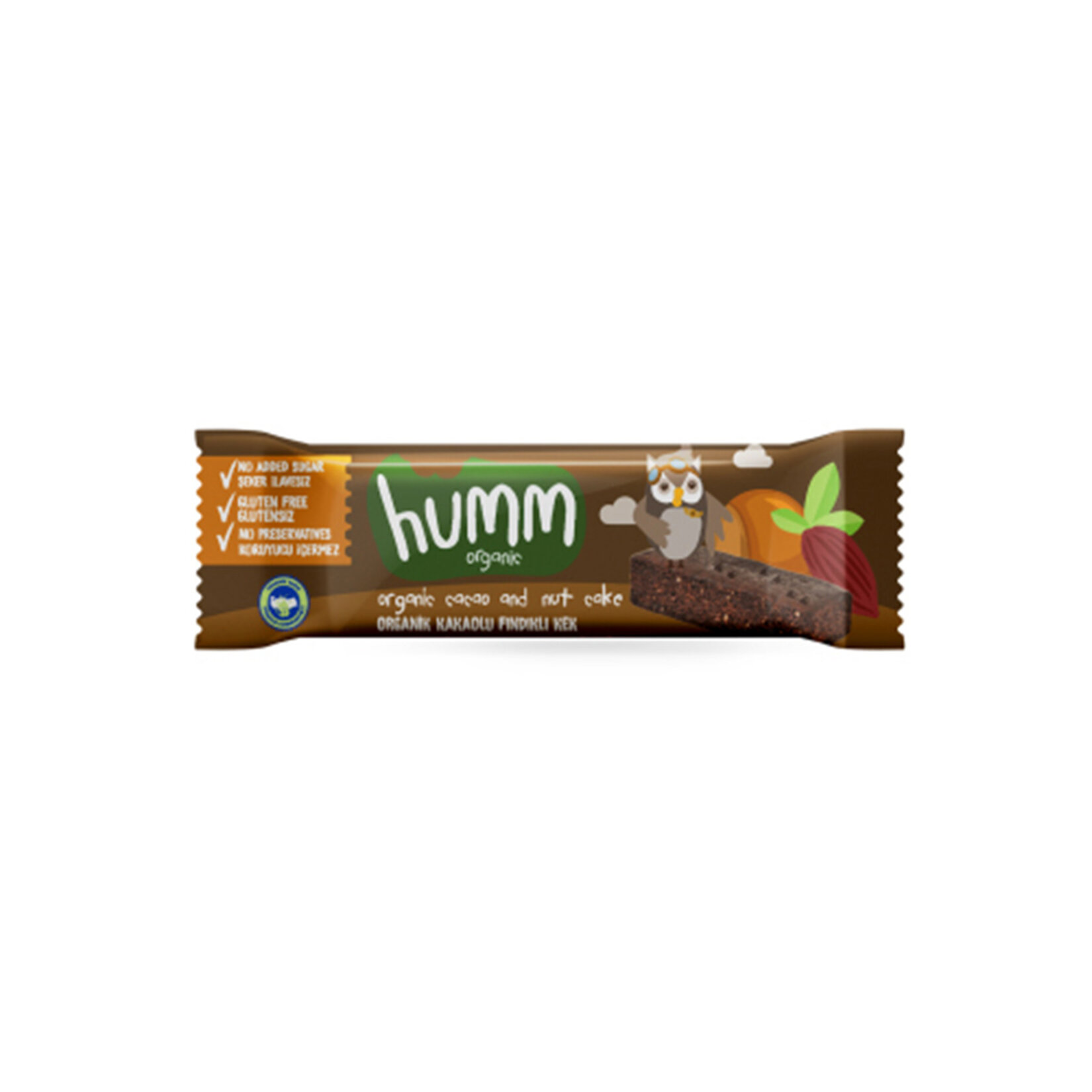 Humm Organik Kakaolu Fındıklı Kek 27 G