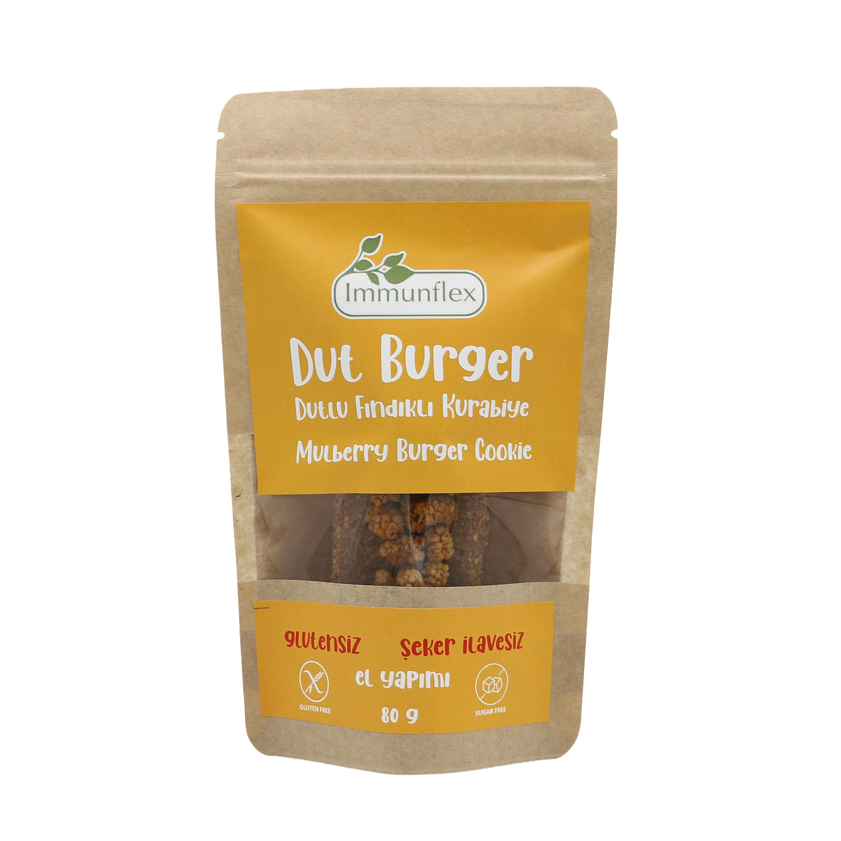 Immunflex Dut Burger Dutlu Fındıklı Kurabiye 80 G