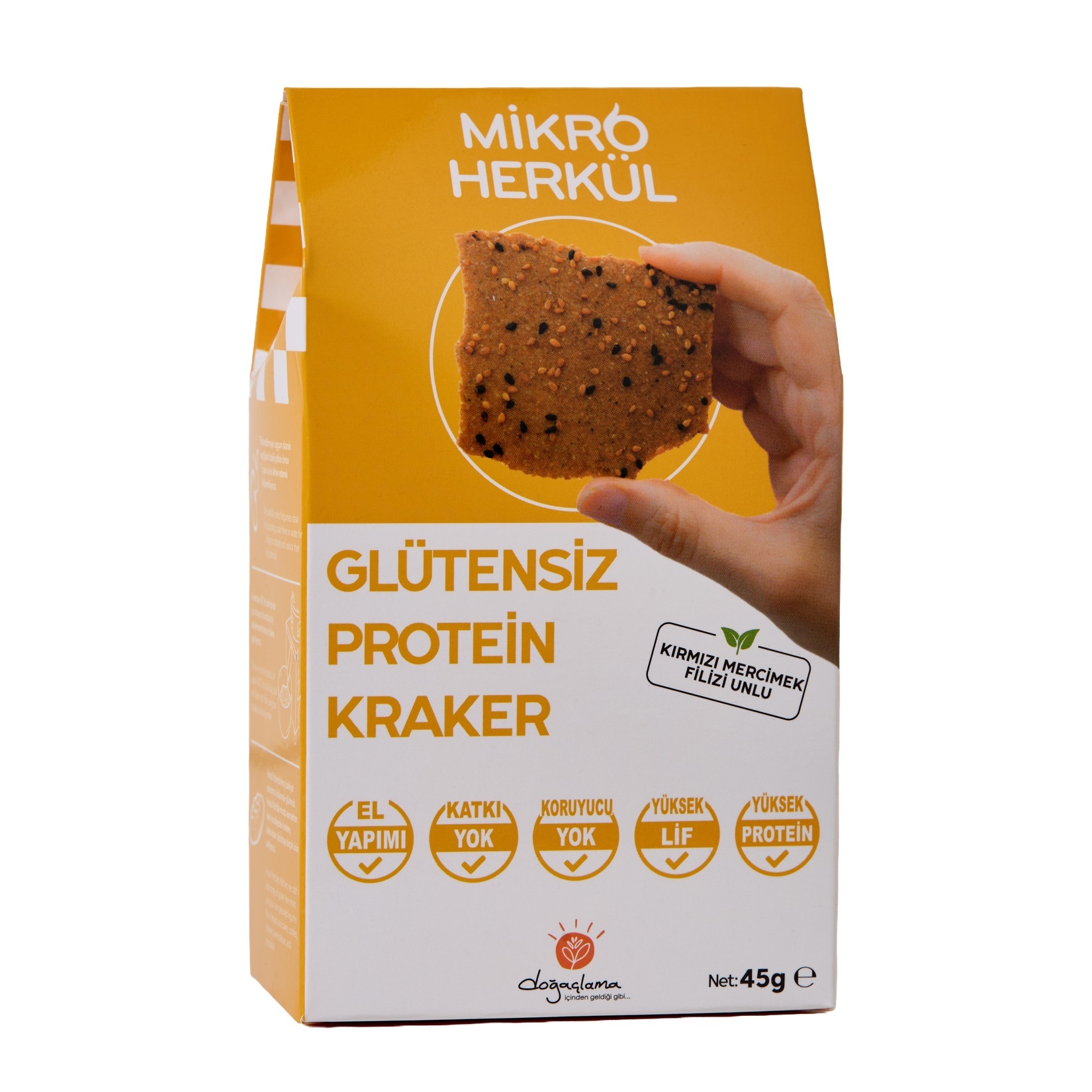 Mikro Herkül Glütensiz Protein Kraker 45 G