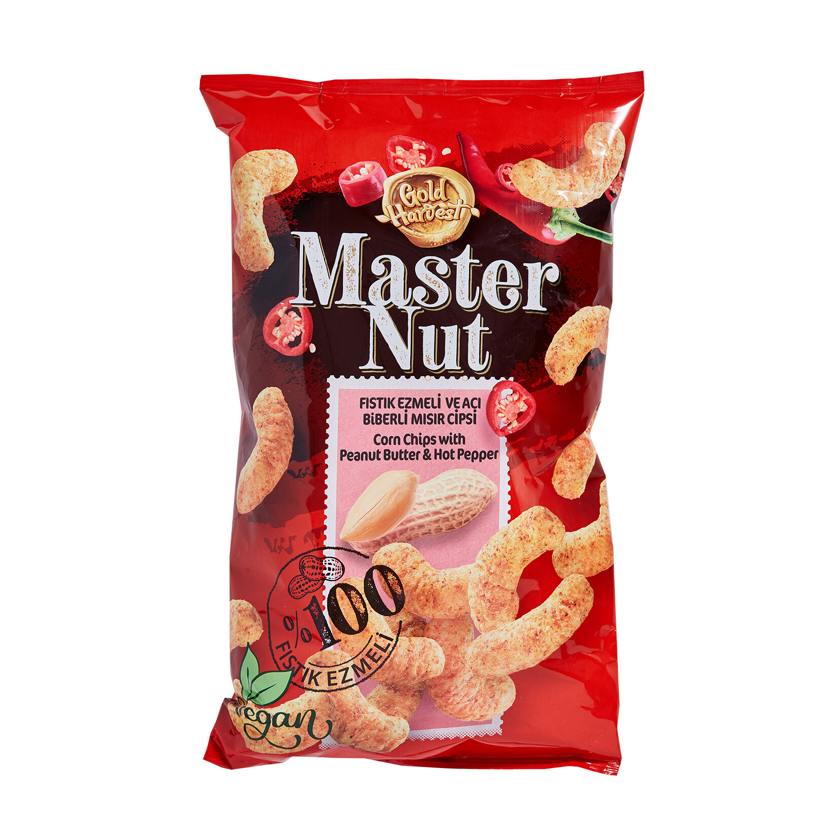 Master Nut Fıstık Ezmeli Acı Biber Mısır Cipsi 165 G