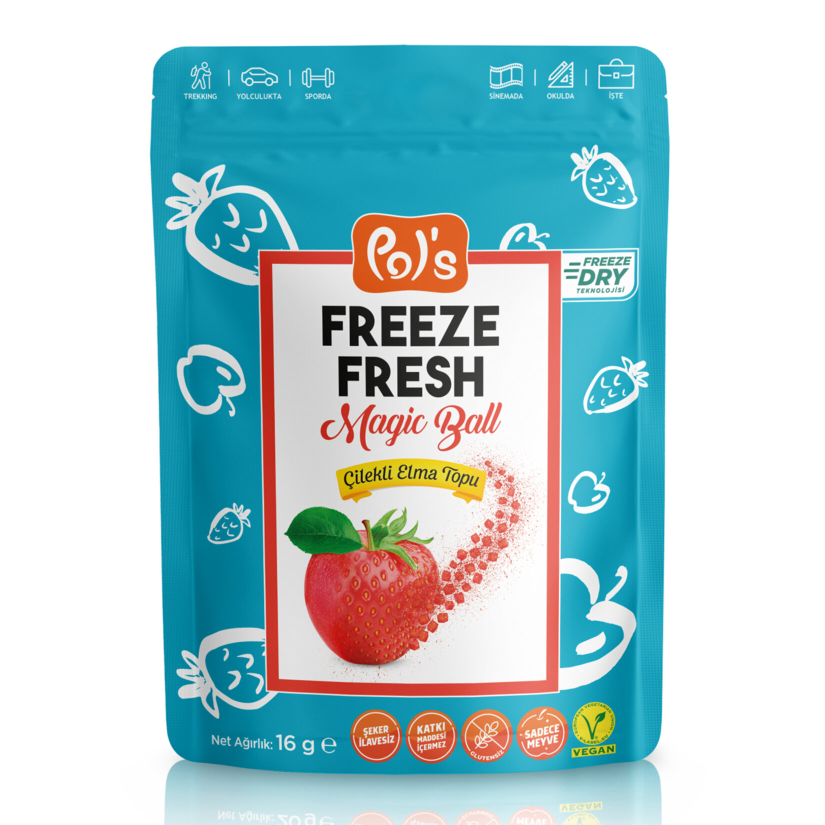 Pol's Freeze Fresh Magic Ballı Çilekli Elma Topu 16 G