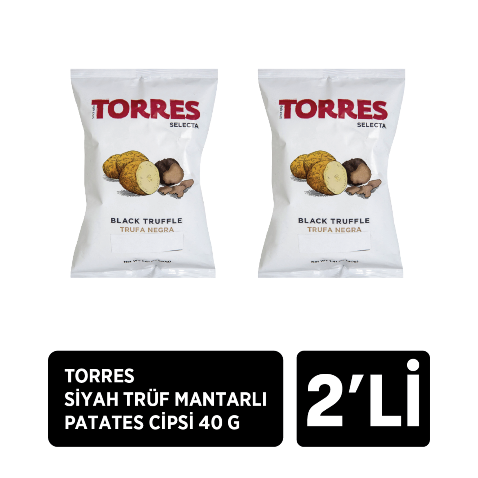 Torres Siyah Trüf Mantarlı Patates Cipsi 2 X 40 g