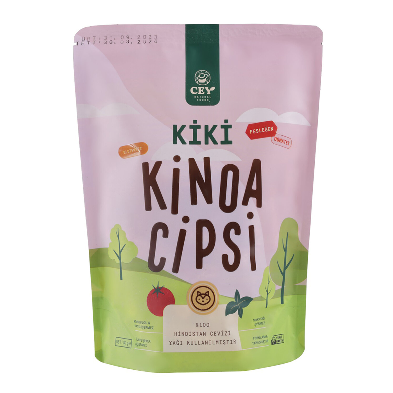 Cey Natural Foods Kiki Domates Fesleğen Kinoa Cips 30 G