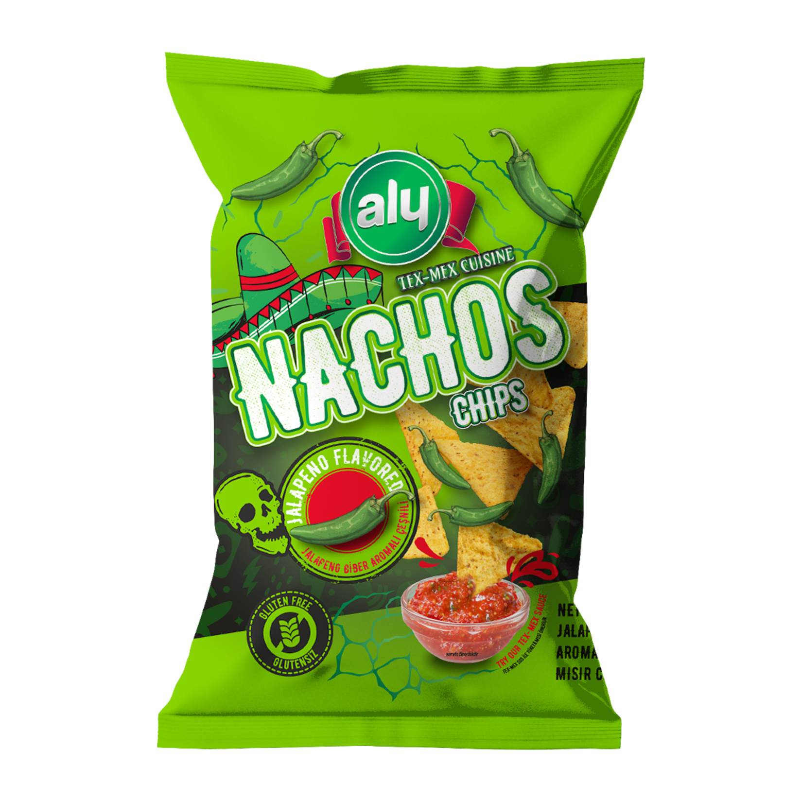 Aly Jalapeno Nachos Glütensiz Cips 225 G