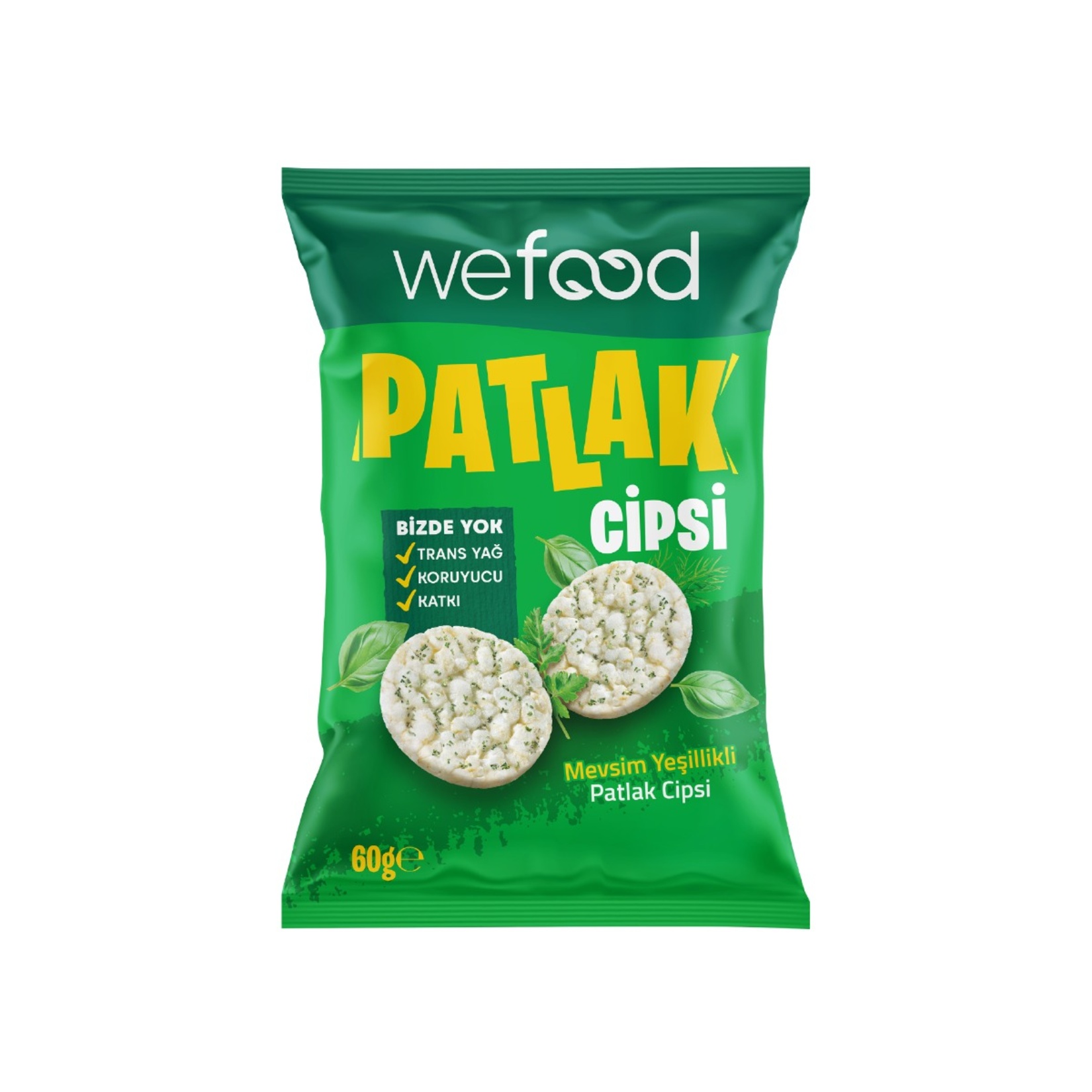 Wefood Mevsim Yeşillikli Patlak Cipsi 60 G