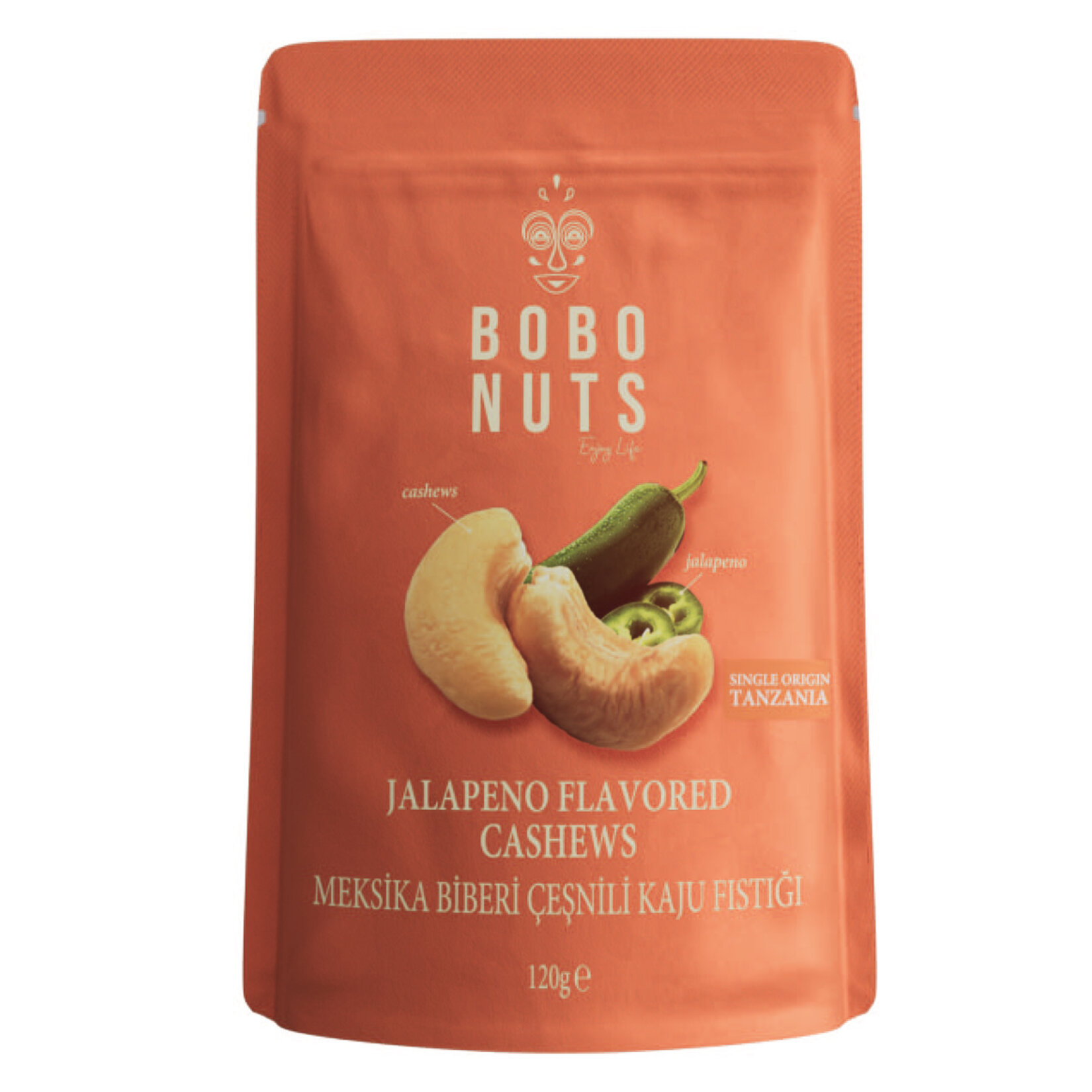Bobo Nuts Meksika Biberi Çeşnili Kaju Fıstığı 120G