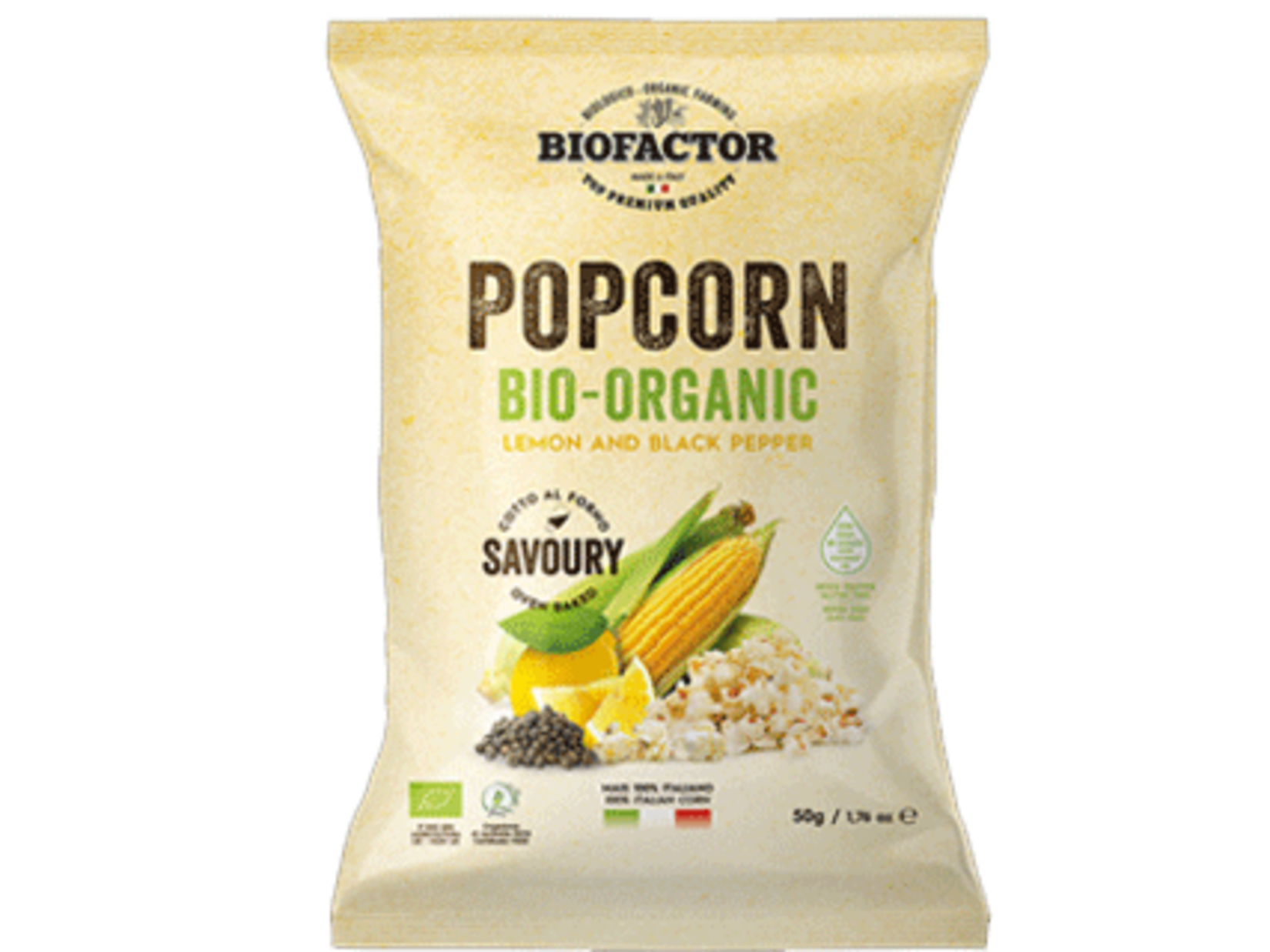 Biofactor Organik Limon Karabiberli Patlamış Mısır 50 G.