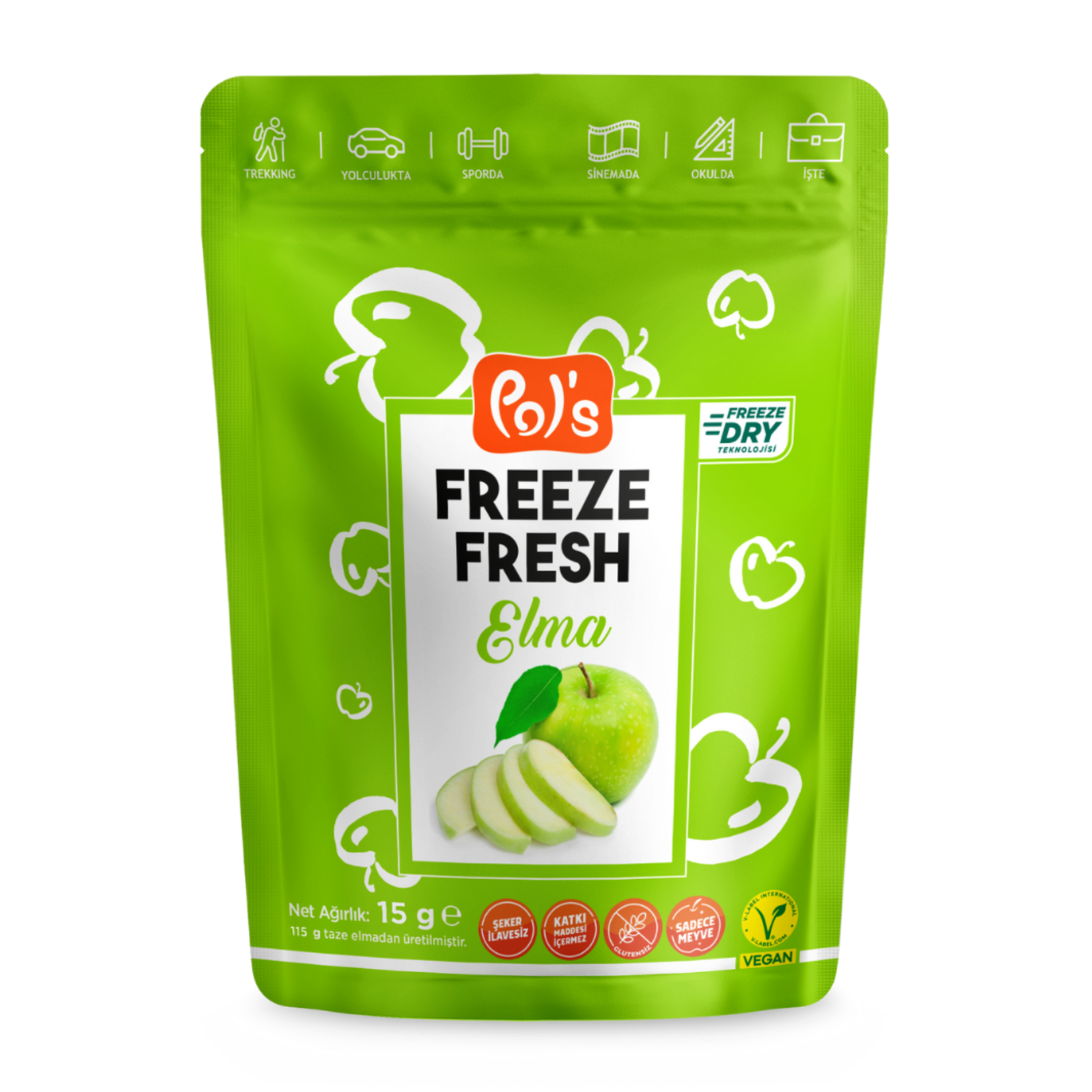 Pol's Freeze Fresh Dilim Elma 15 G