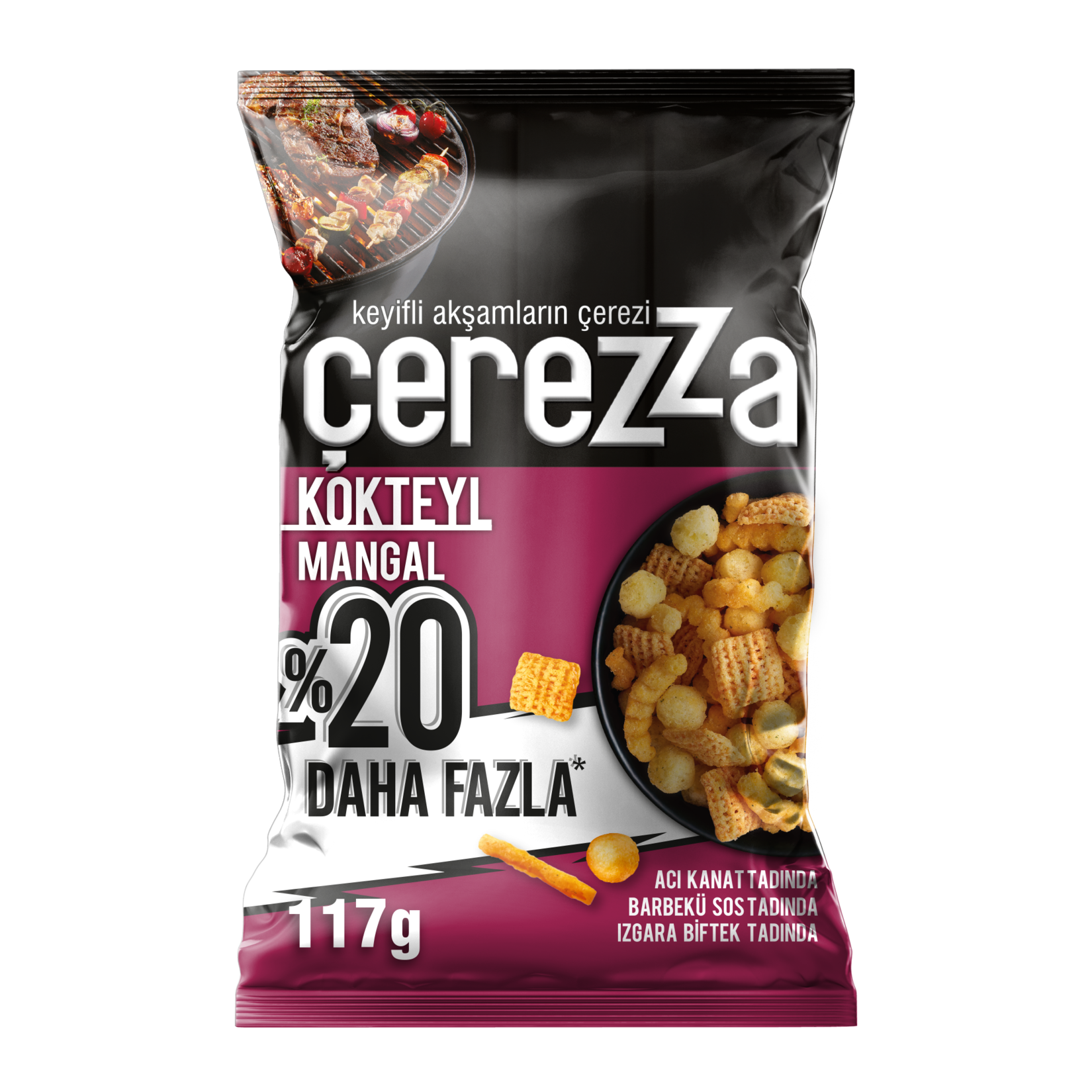 Çerezza Kokteyl Mangal Tadında Süper Boy 117 G