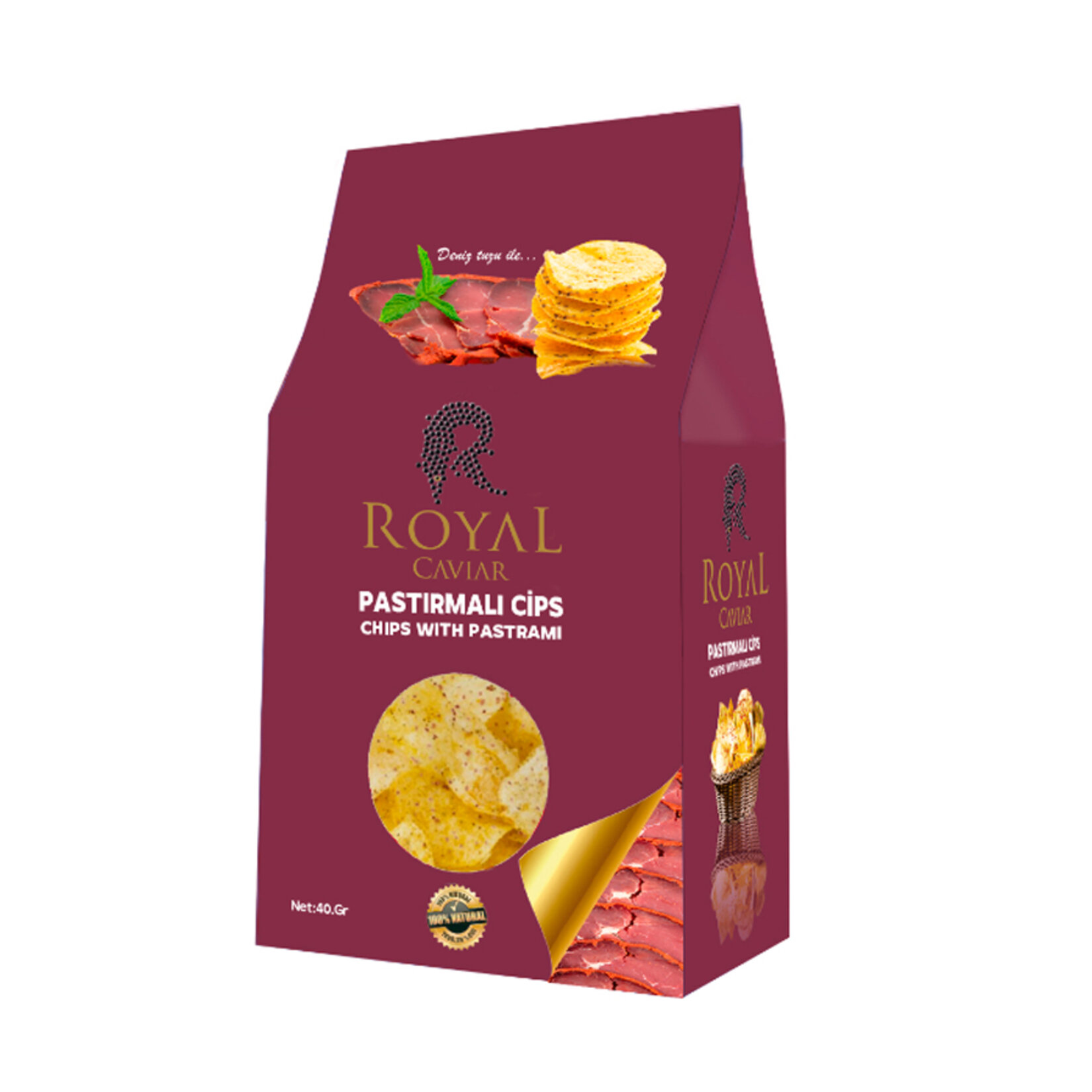 Royal Caviar Pastırmalı Cips 40 G