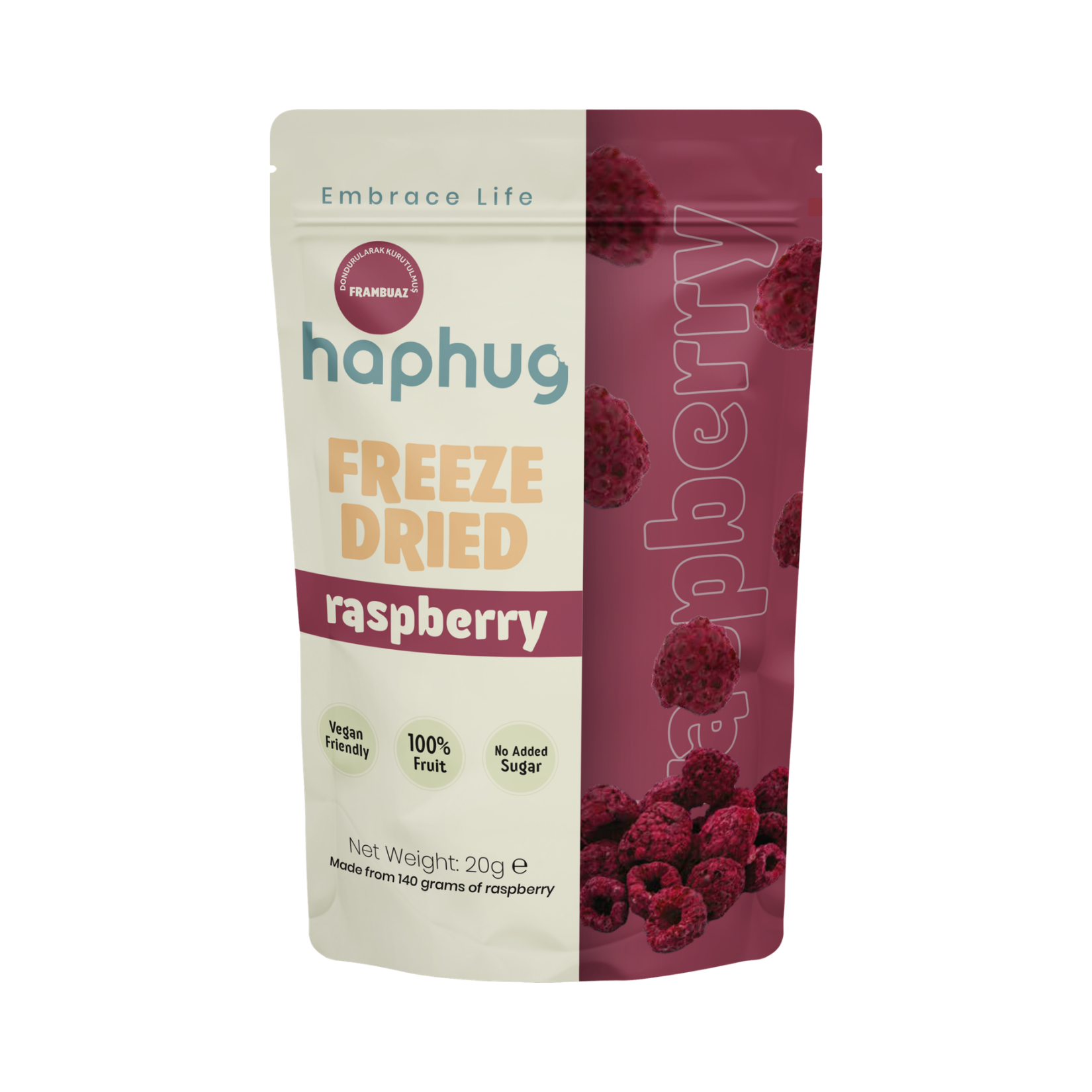 Haphug Freeze Dried Frambuaz 20 g