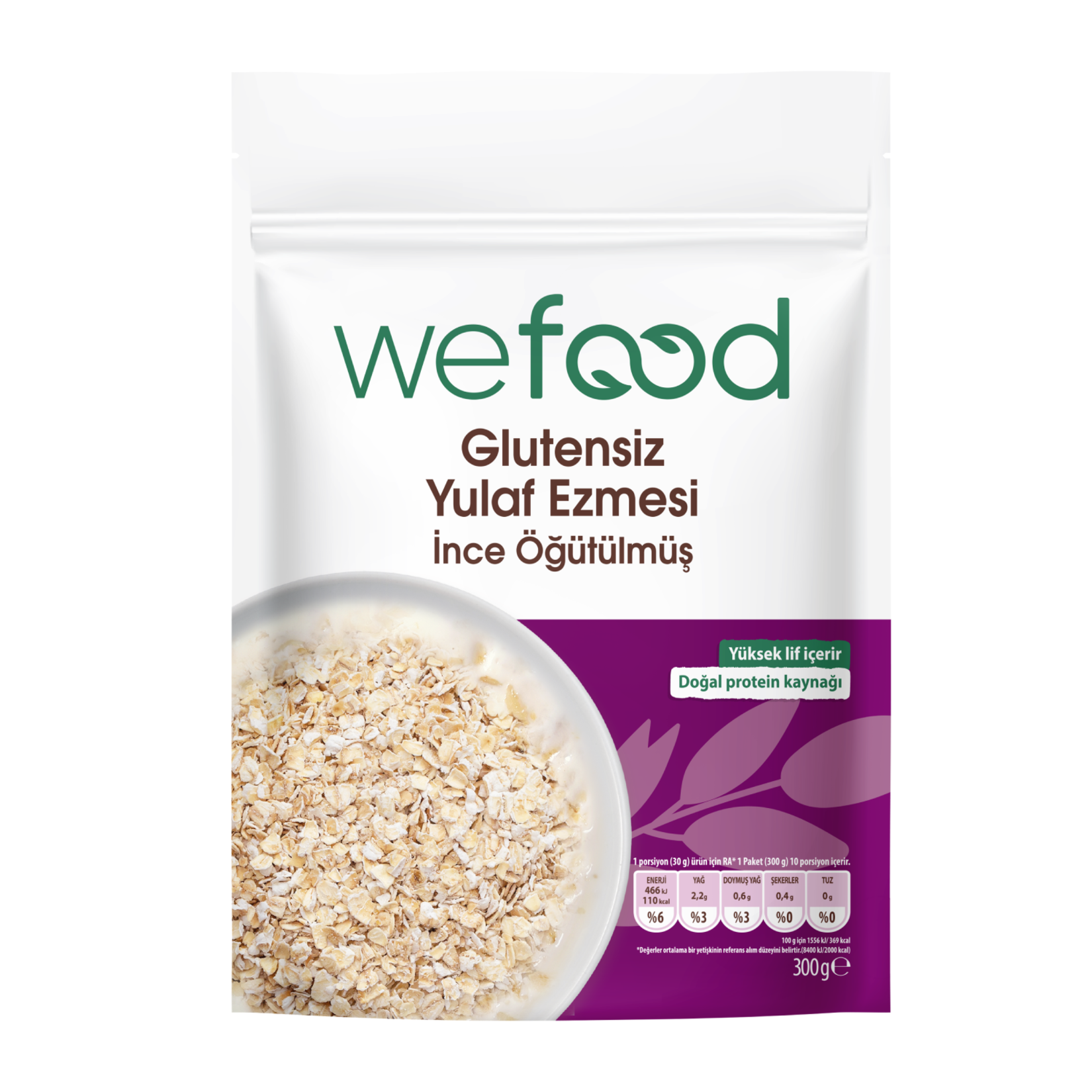 Wefood İnce Öğütülmüş Glutensiz Yulaf Ezmesi 300G