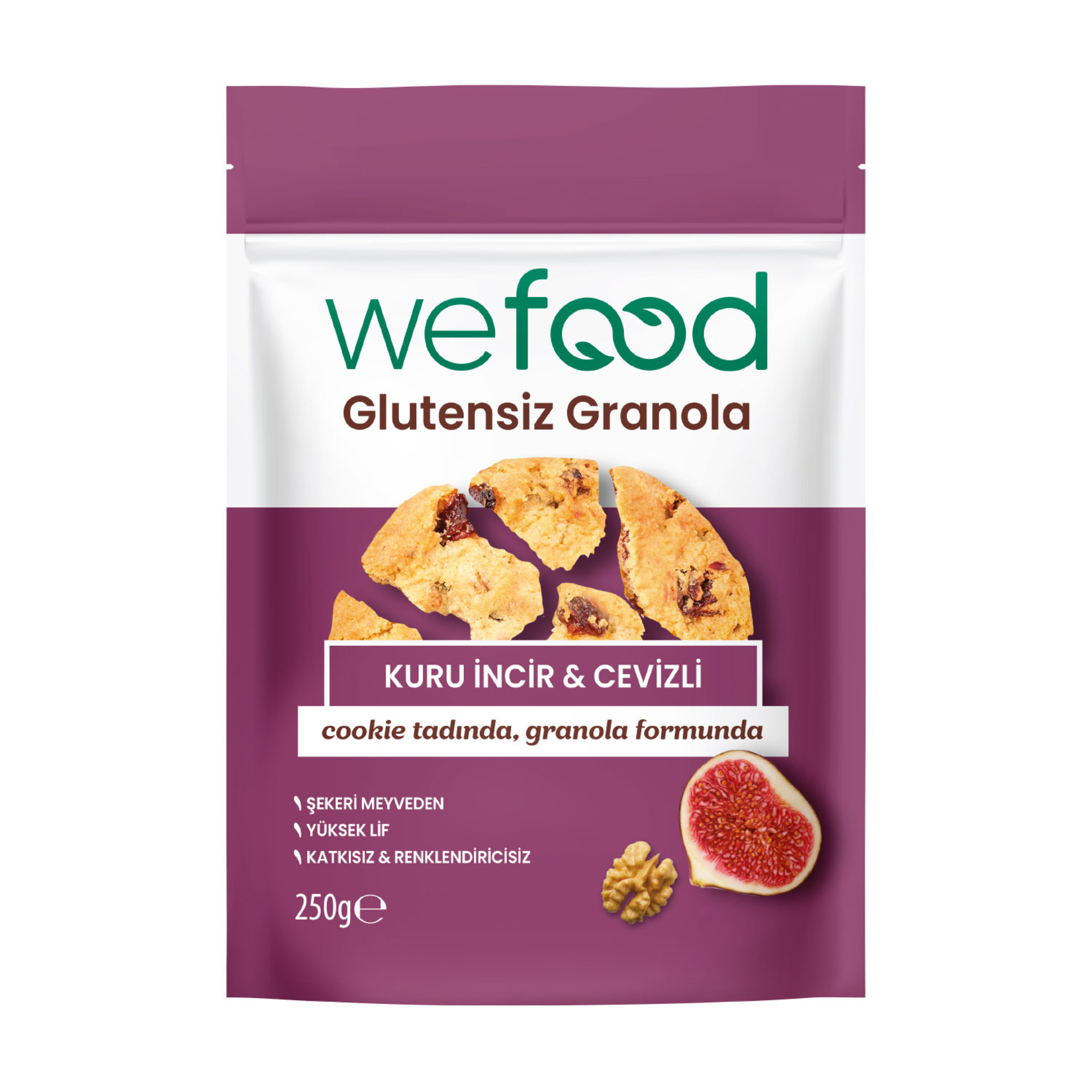 Wefood Glutensiz Granola Kuru İncir & Cevizli 250 G
