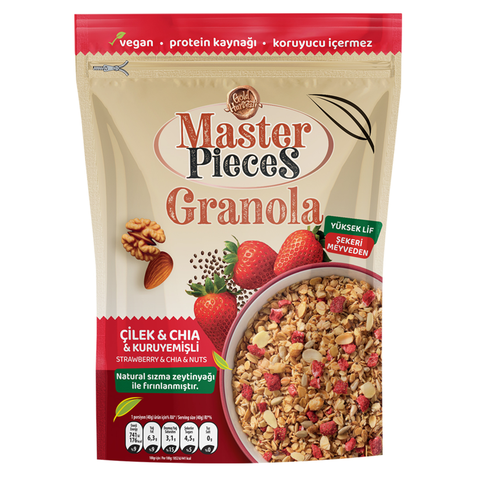 Master Pieces Granola Çilek Chia 300 G