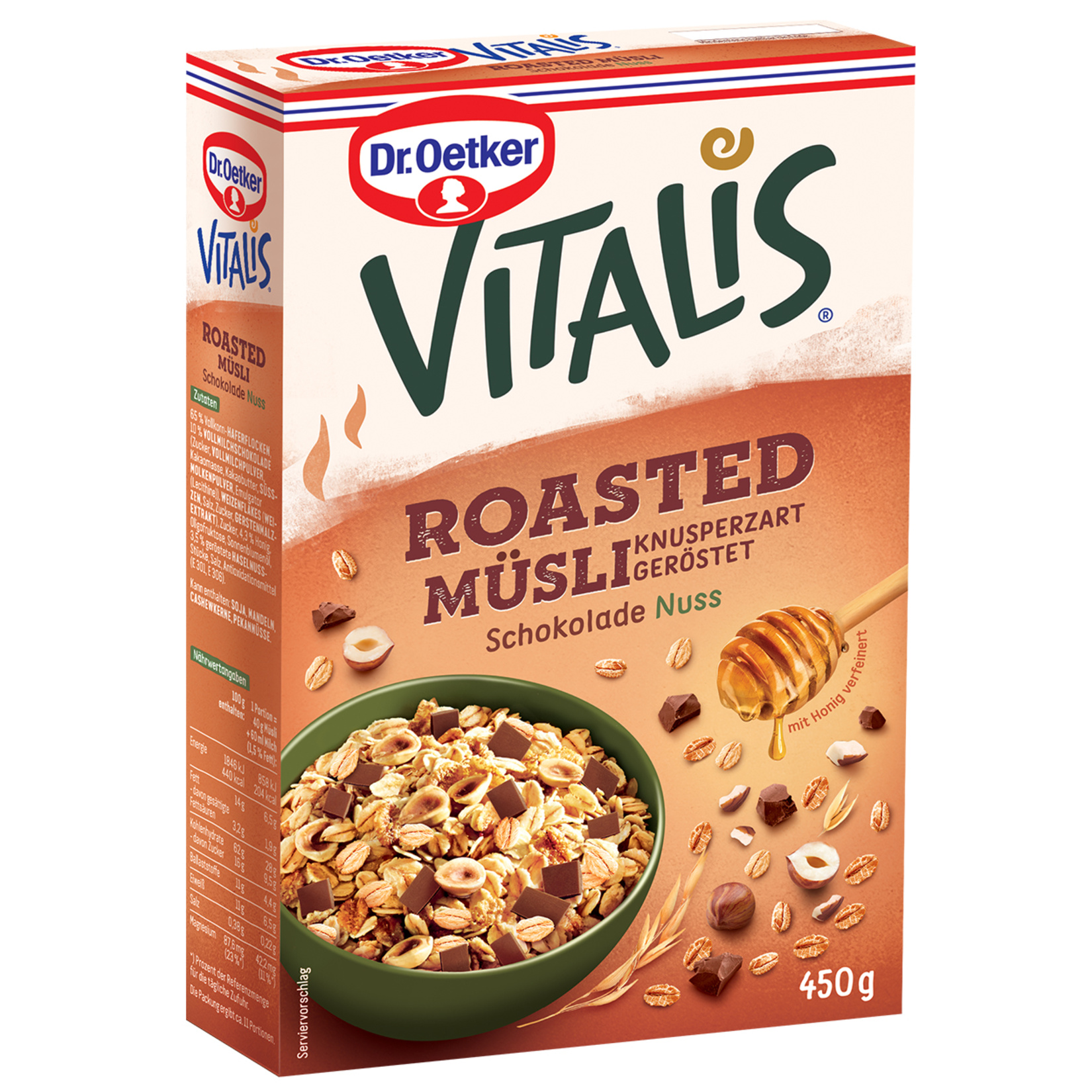 Dr. Oetker Vitalis Çikolata Fındıklı Kavrulmuş Müsli 450 G