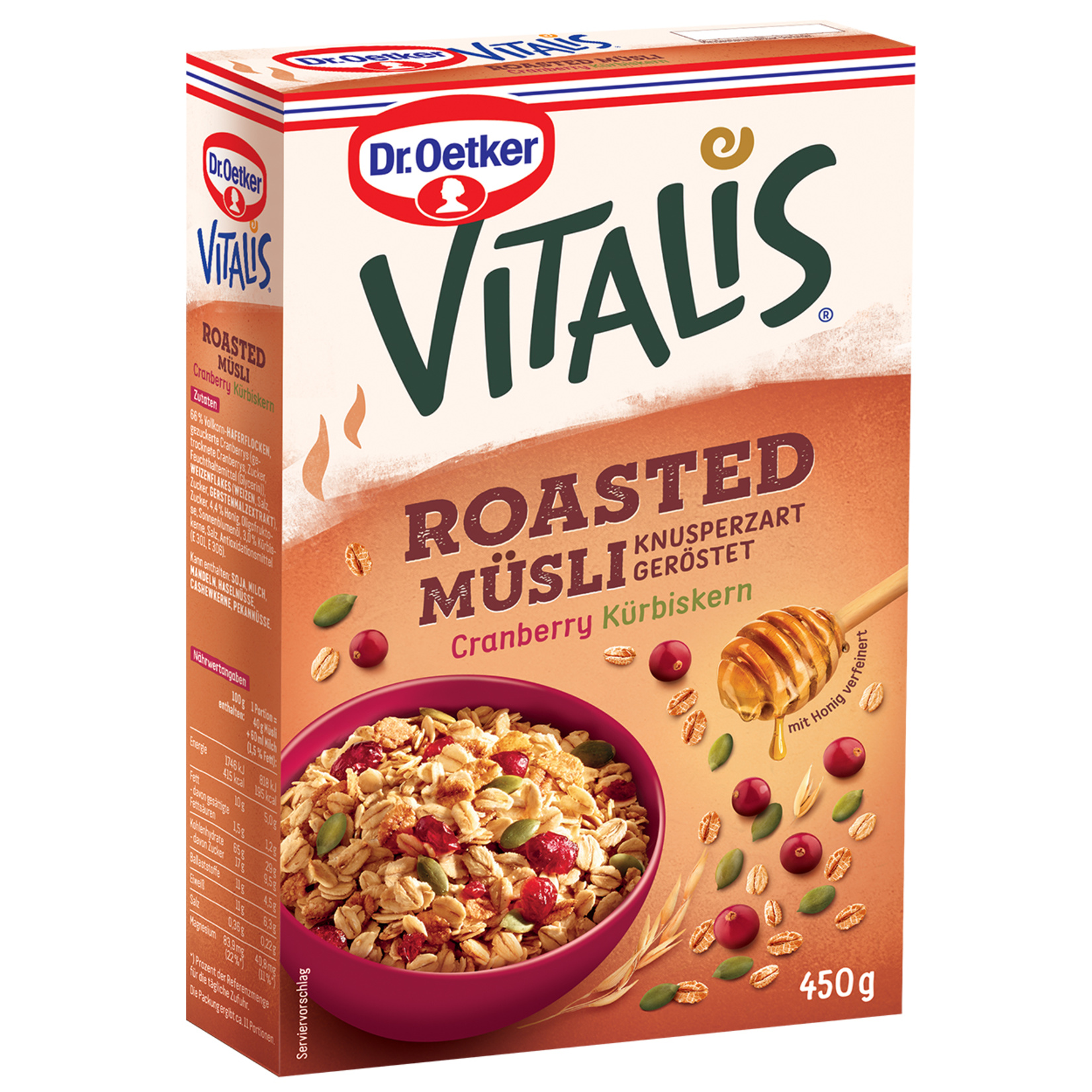 Dr. Oetker Vitalis Cranberry Kavrulmuş Müsli 450 G