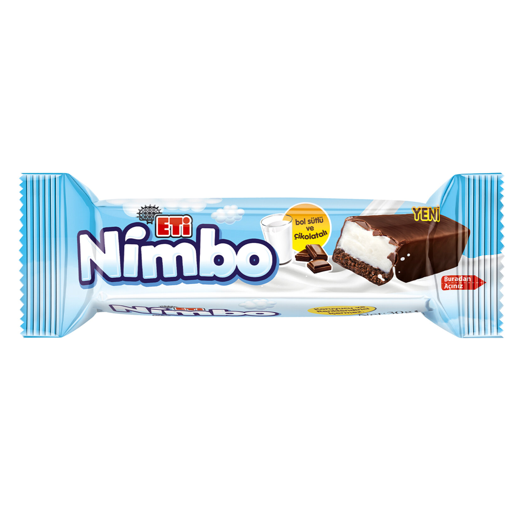 Eti Nimbo Bol Sütlü Krema Dolgulu Kakaolu Kek 30 G