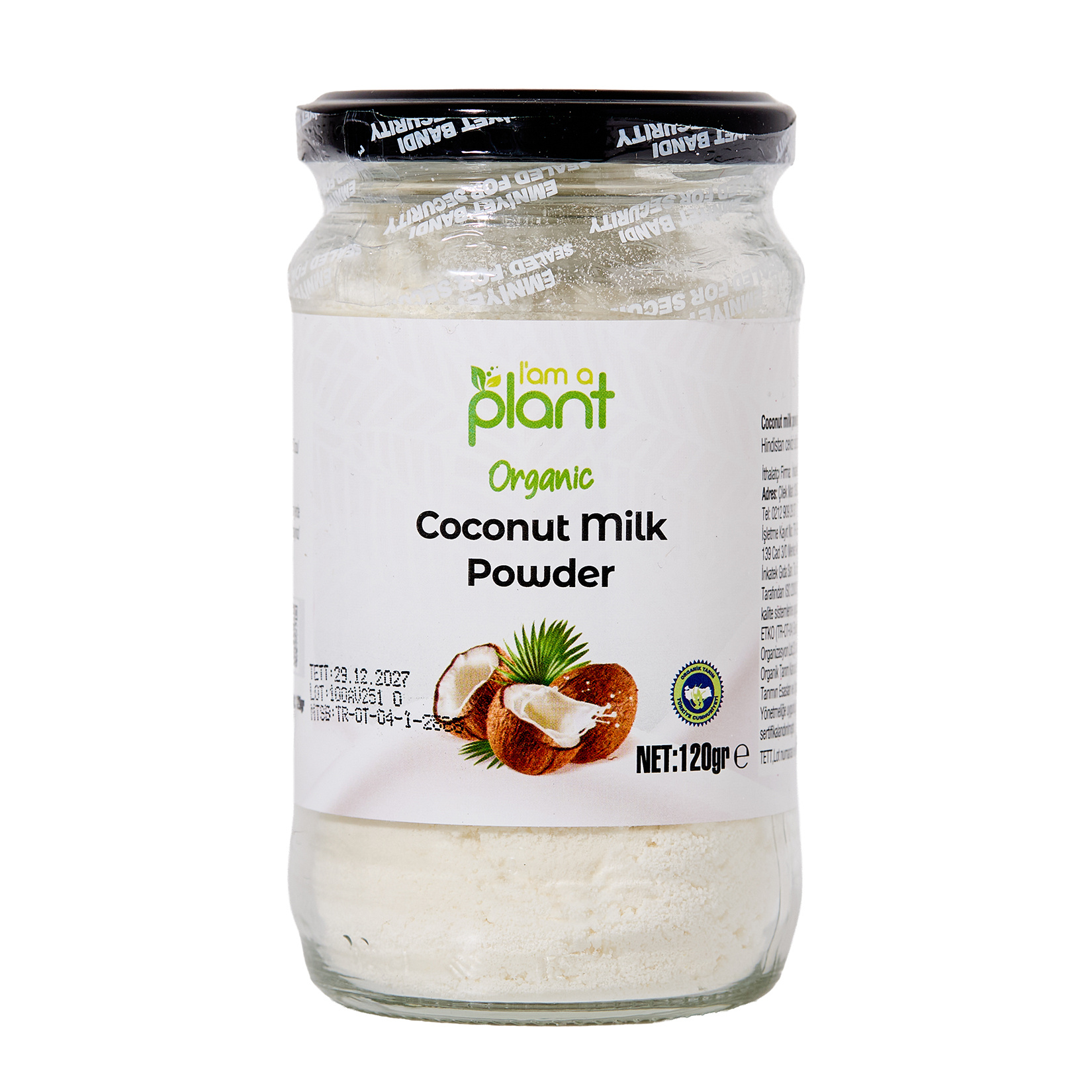 I'am A Plant Organik Hindistan Cevizi Sütü Tozu 120 G