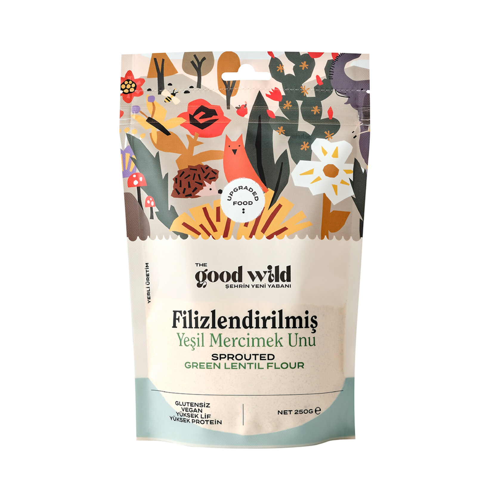 The Good Wild Filizlendirilmiş Yeşil Mercimek Unu 250G