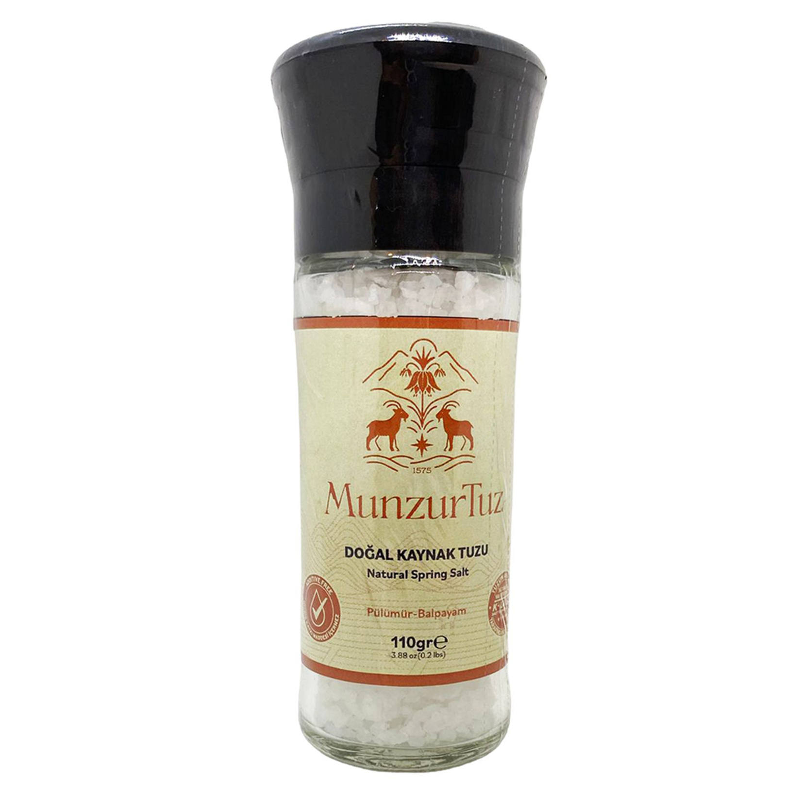 Munzur Tuz Doğal Kaynak Tuzu Değirmen 110 G