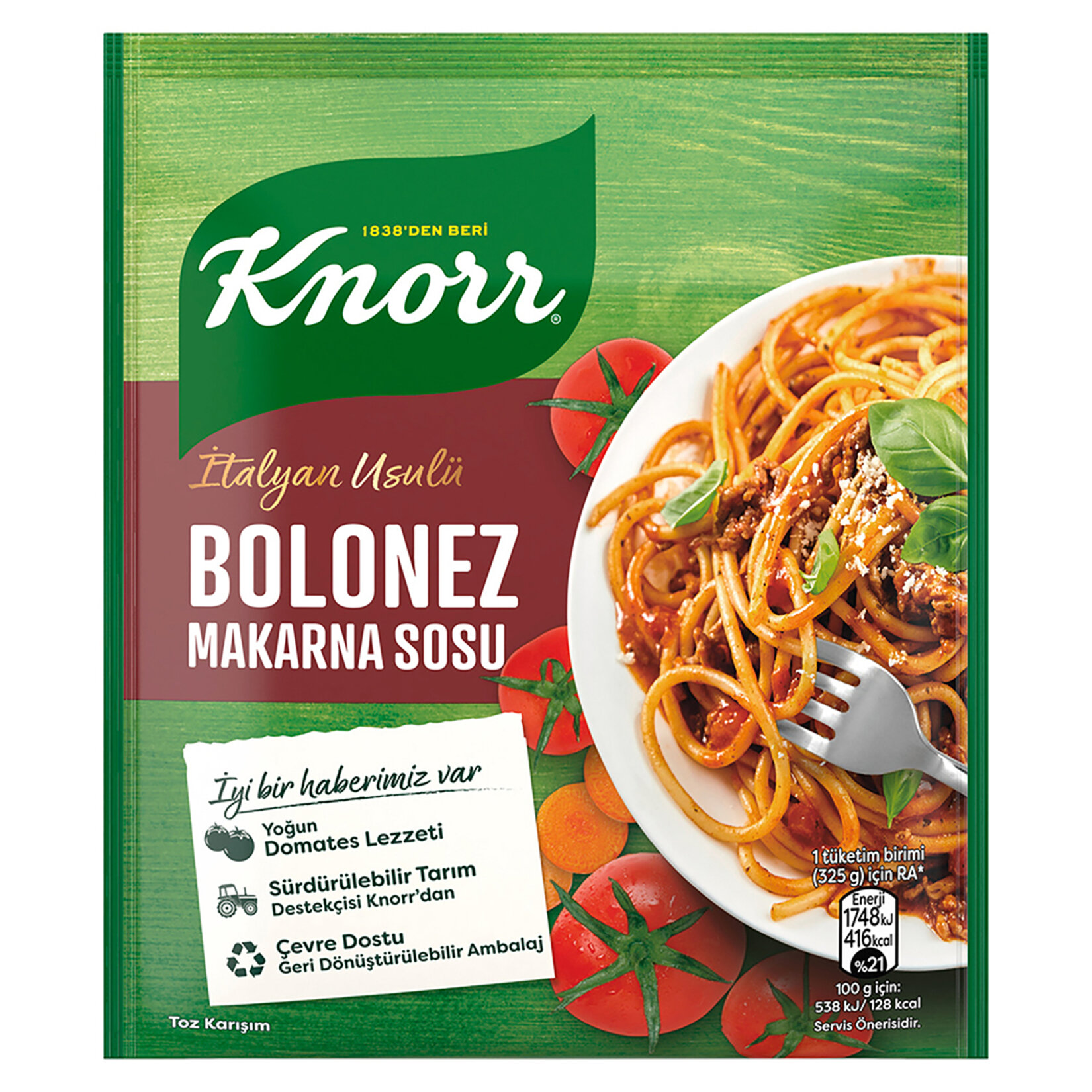 Knorr Domatesli Bolonez Makarna Sosu 40 Gr