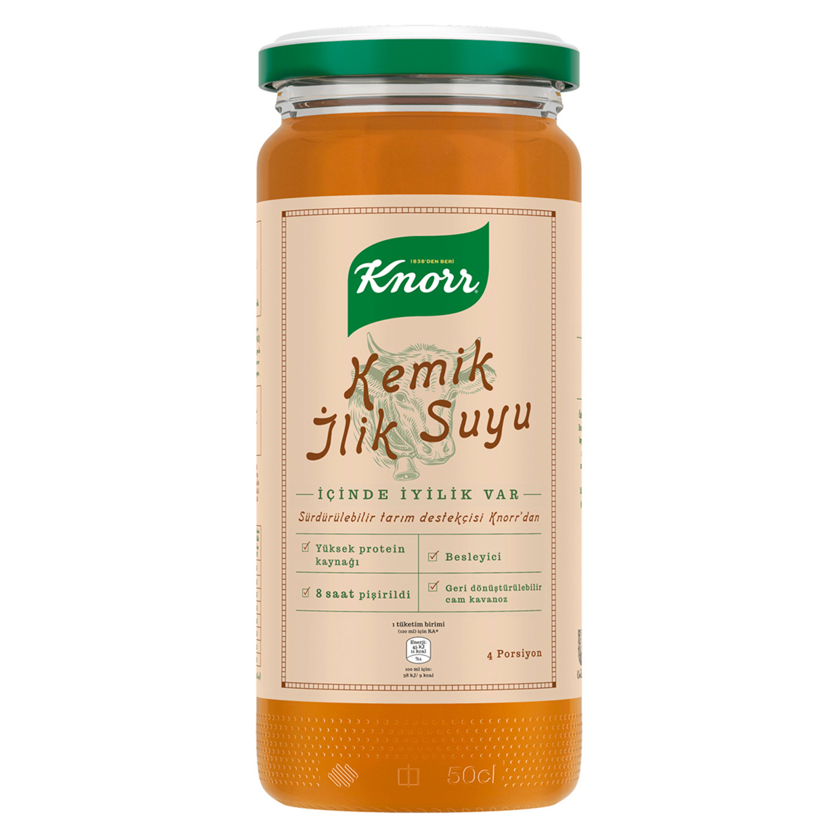 Knorr Cam Kavanoz Kemik İlik Suyu 4 Posiyon 480 Ml