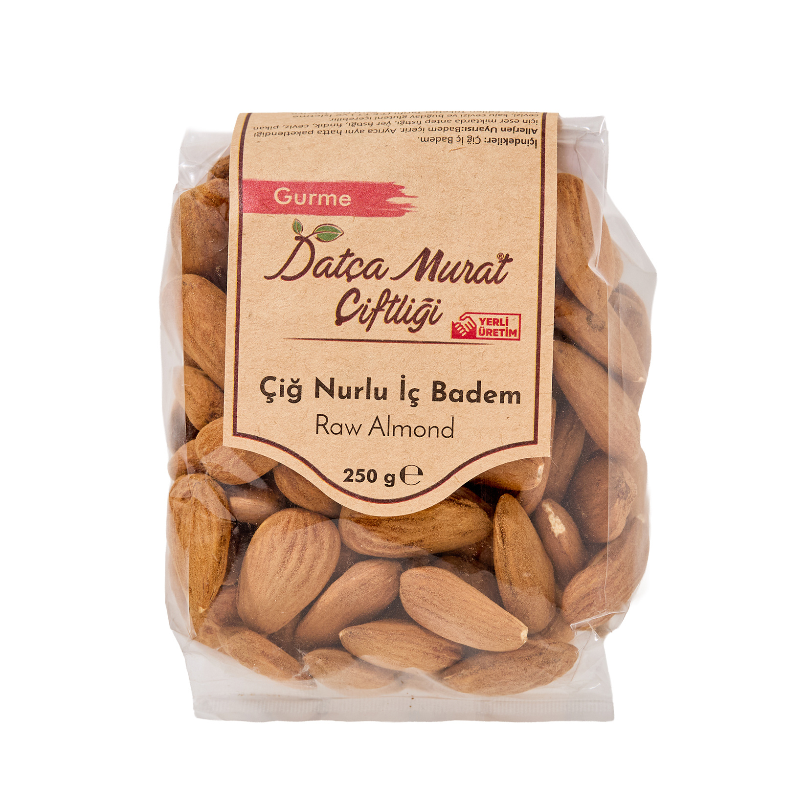 Datça Murat Çiftliği Çiğ Nurlu Badem 250 g