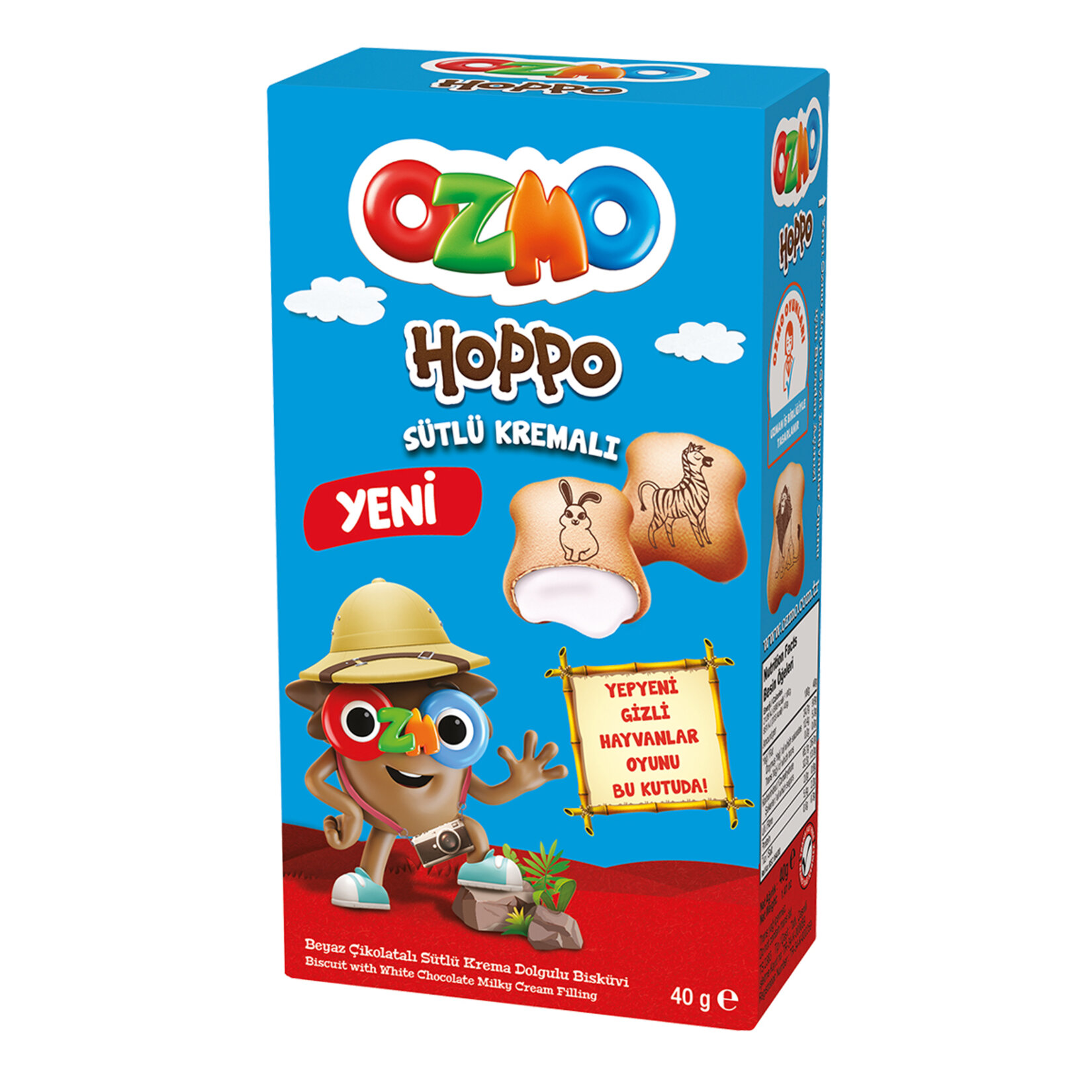 Ozmo Hoppo Sütlü Krema Dolgulu Bisküvi 40 G