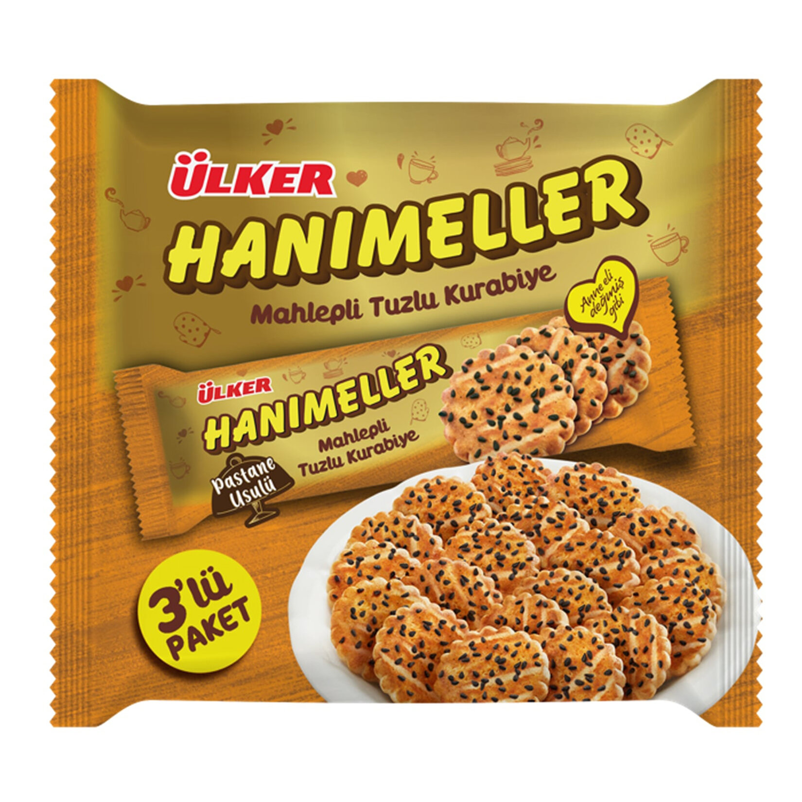 Hanımeller Mahlepli Tuzlu Kurabiye 3Lü 243 G