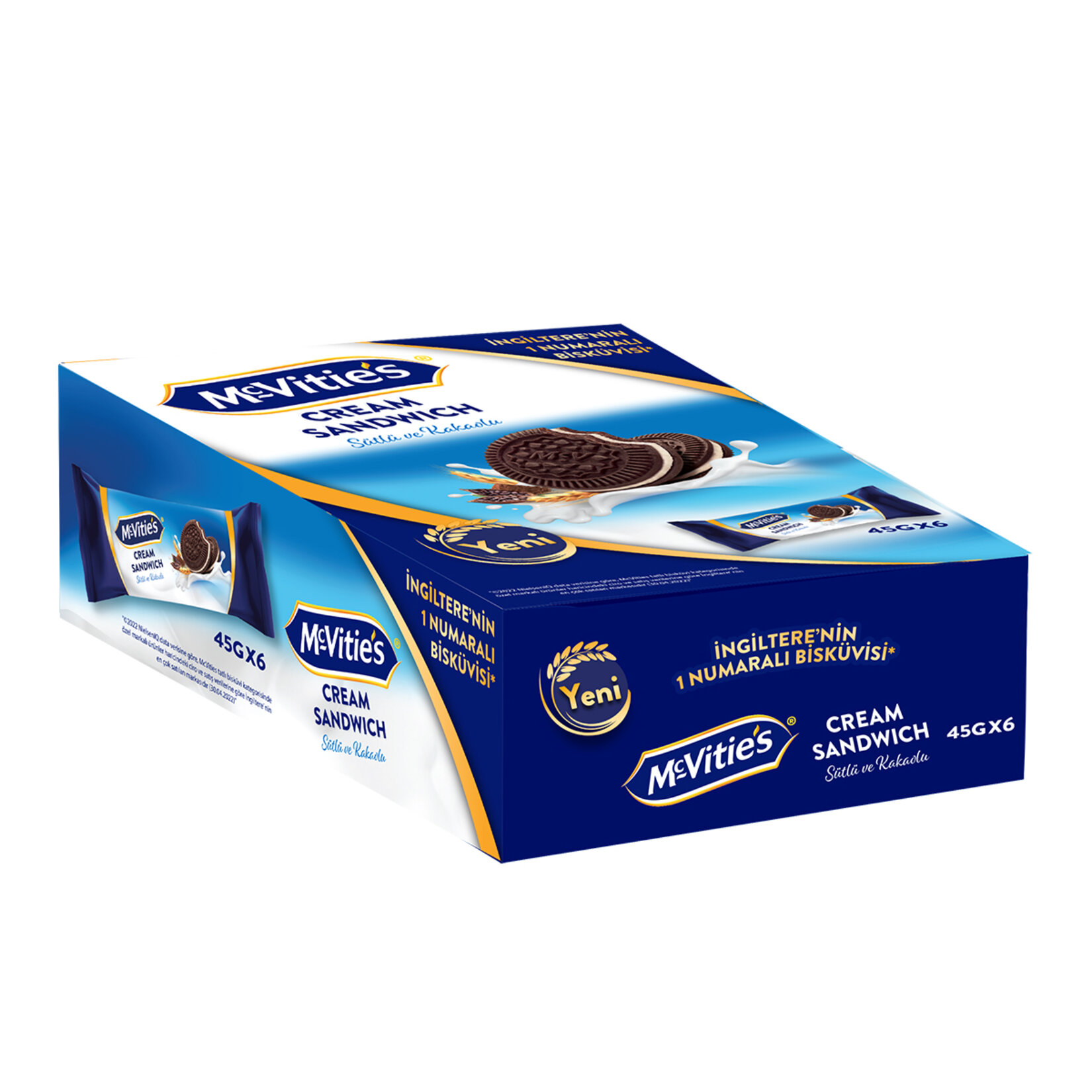 Mcvitie's Sütlü & Kakaolu Kremalı Bisküvi 6 X 45 G