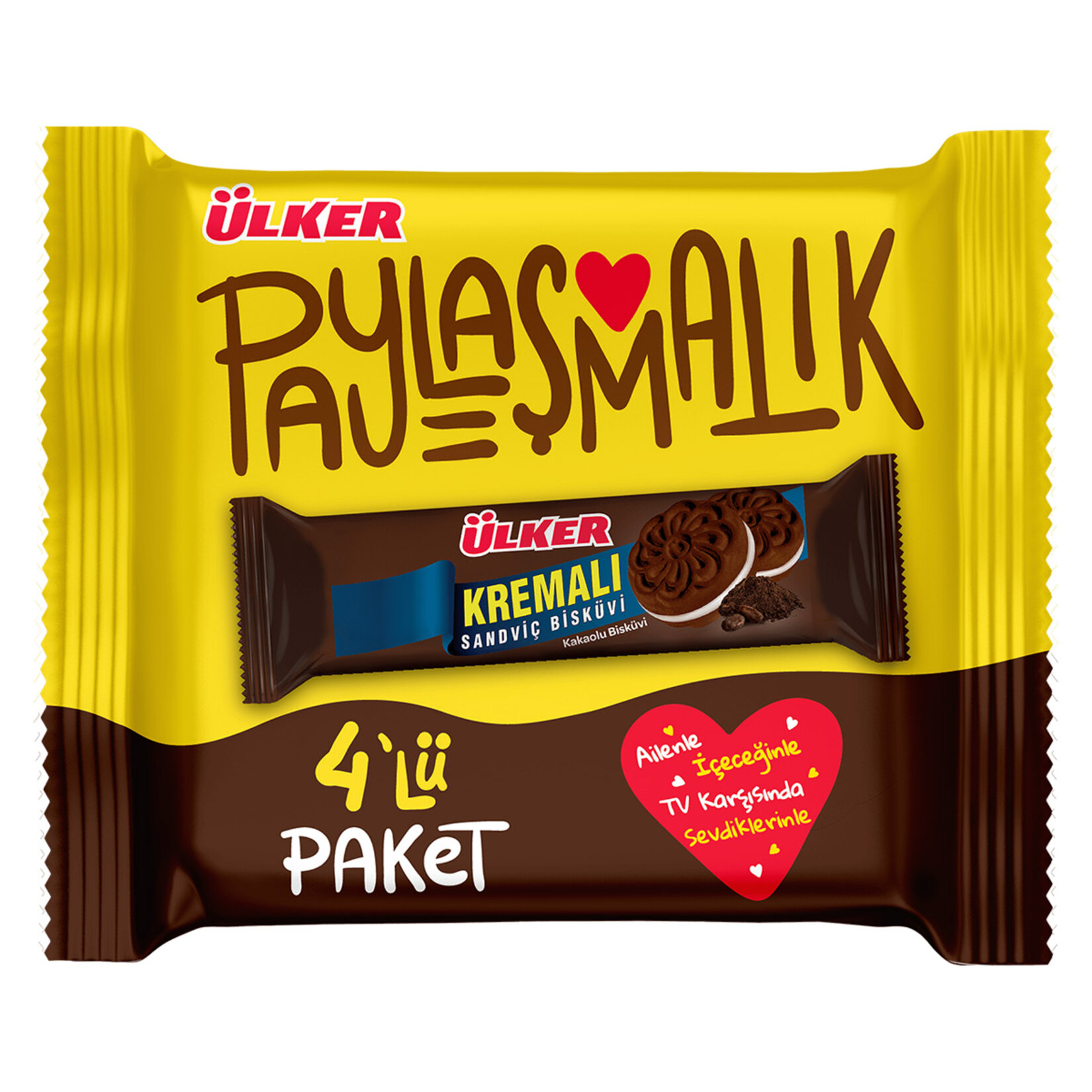 Ülker Kremalı Kakaolu Bisküvi 4x61 G