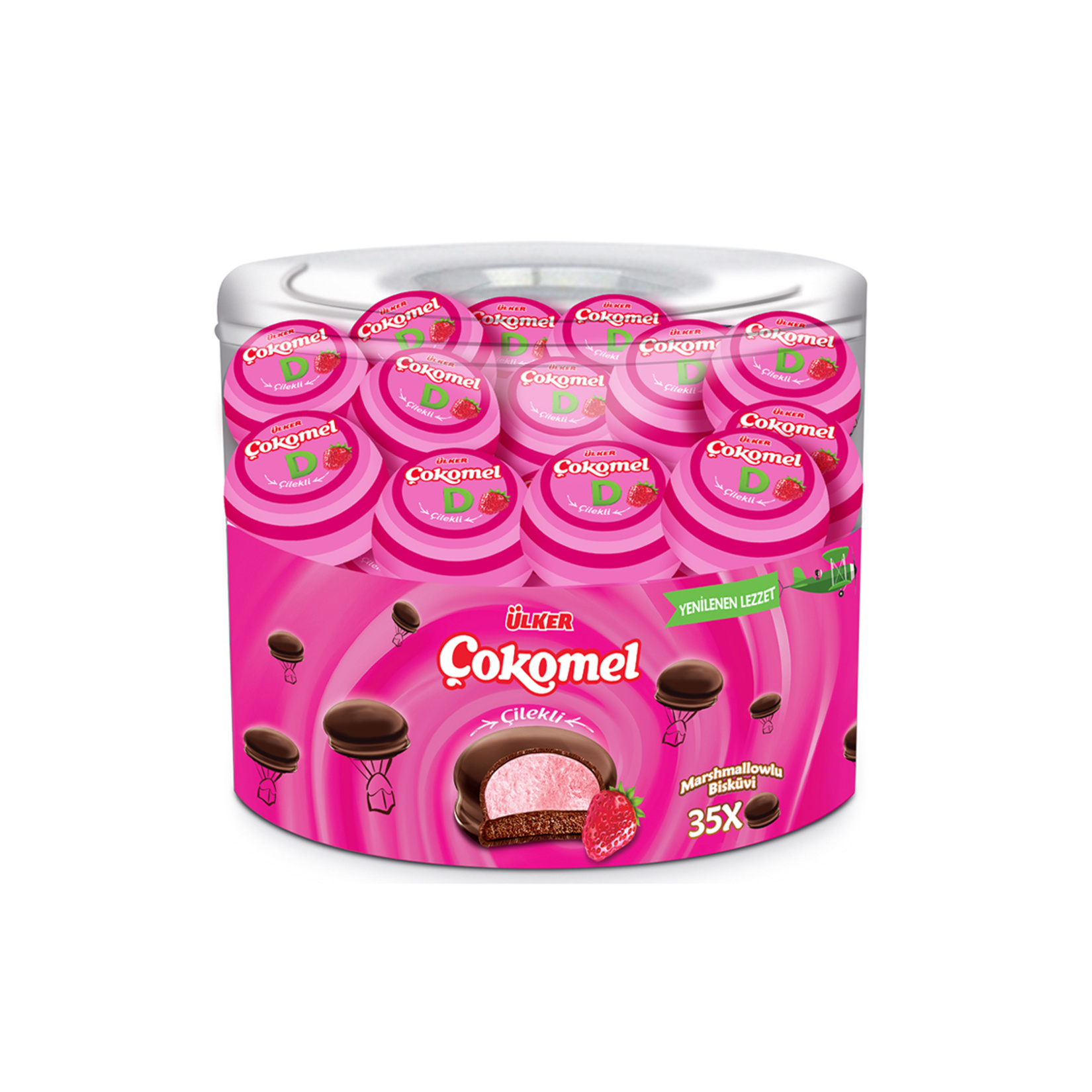 Ülker Çokomel Çilekli Marshmallowlu Bisküvi 420 G