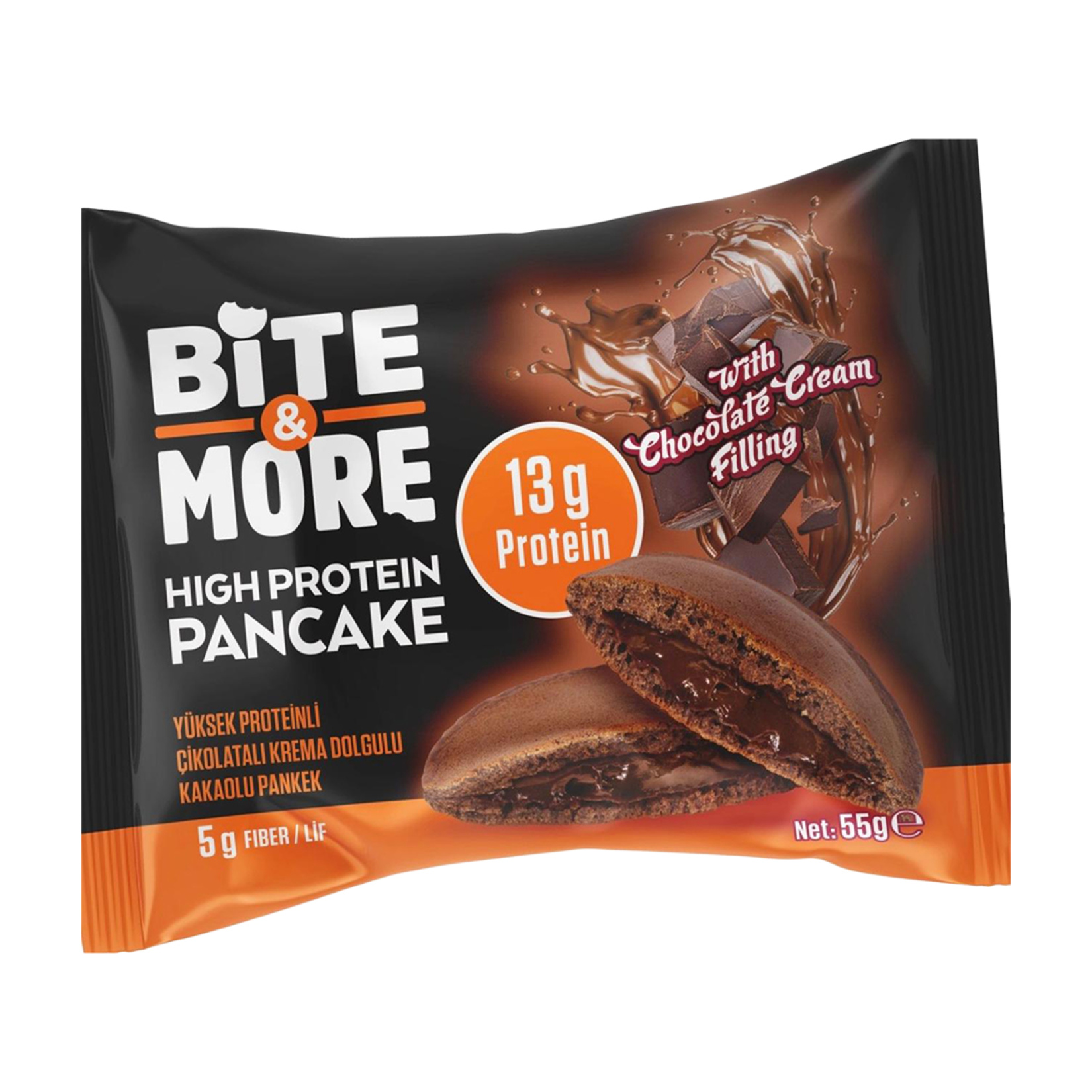 Bite & More Duble Çikolatalı Proteinli Pankek 55 G