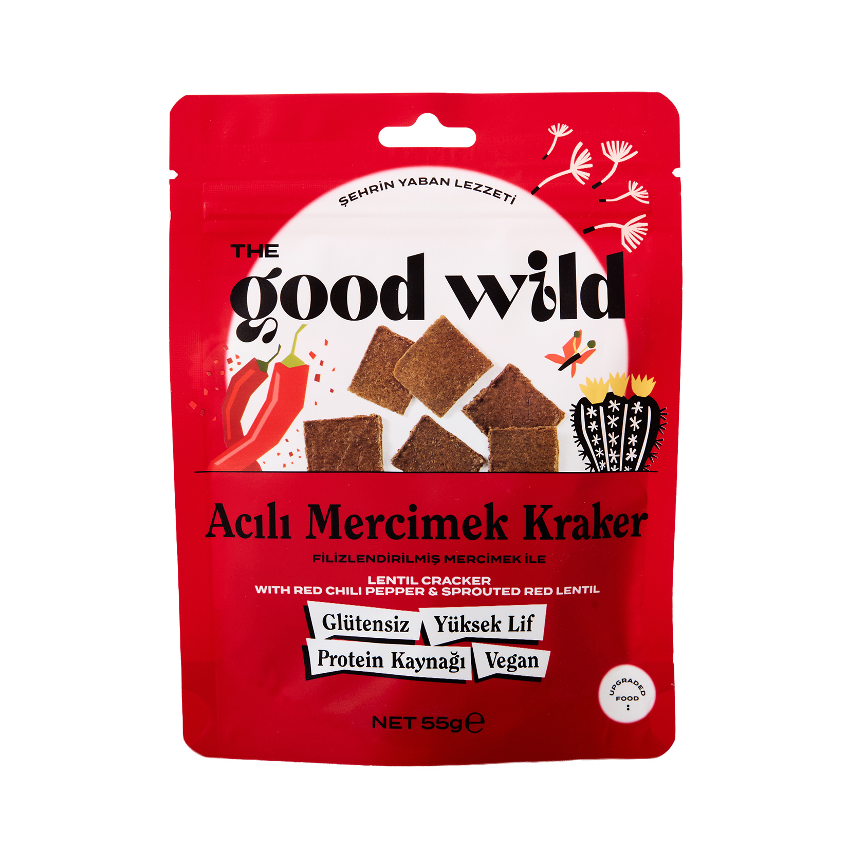 The Good Wild Glütensiz Acılı Mercimek Kraker 55 G