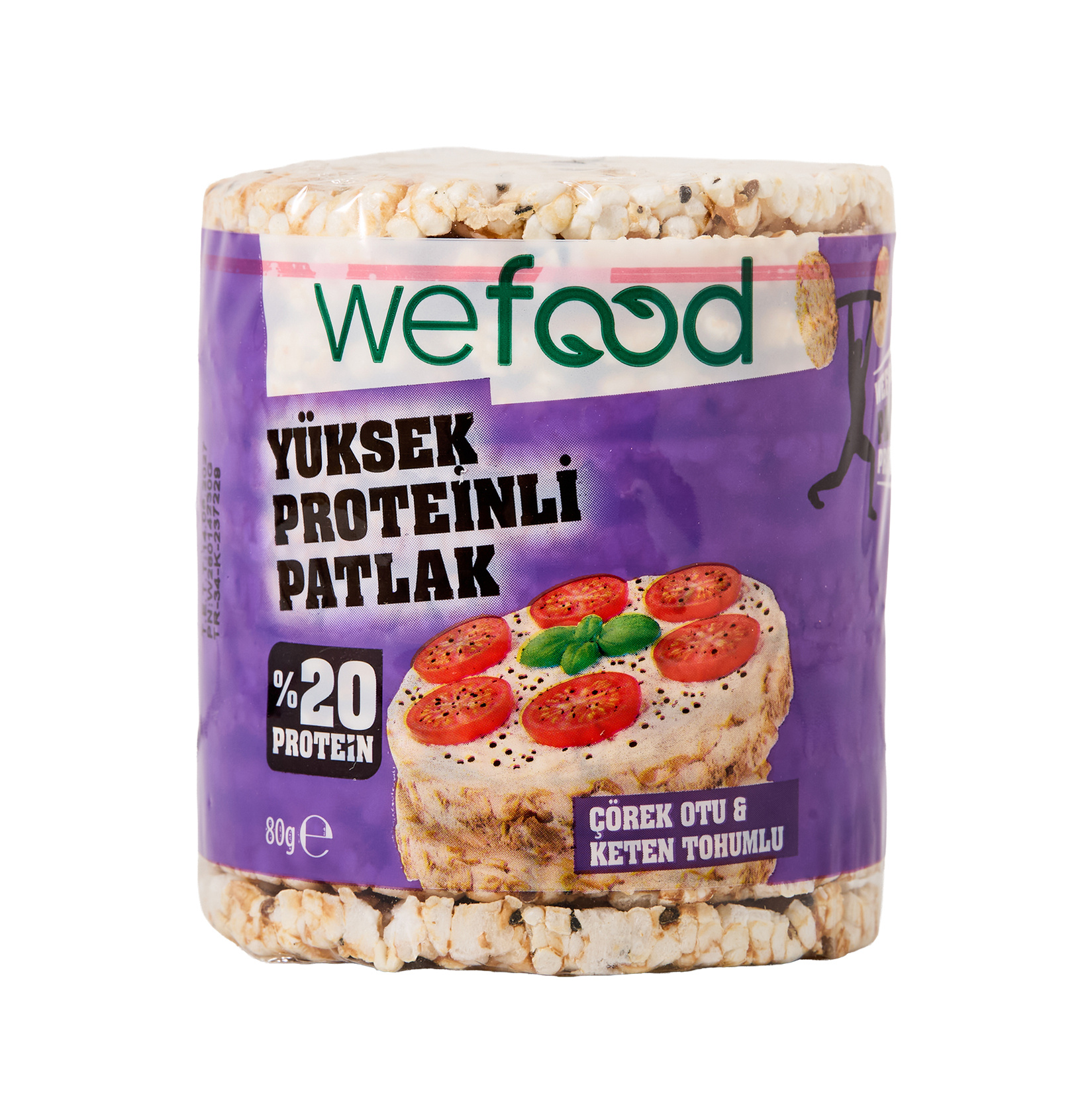Wefood Çörek Otlu Protein Patlak 80 G