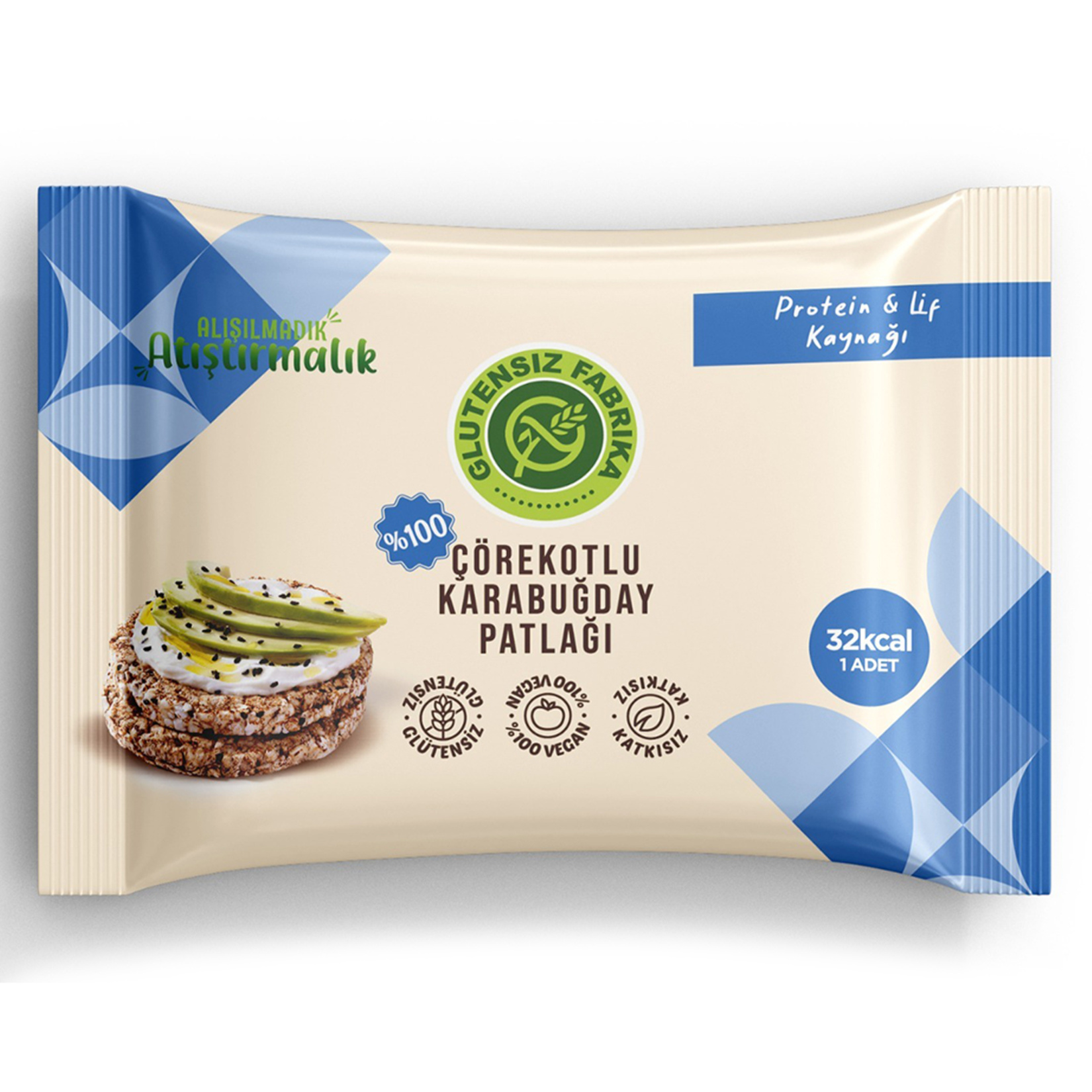 Glutensiz Fabrika Çörekotlu Karabuğday Patlağı 24 G