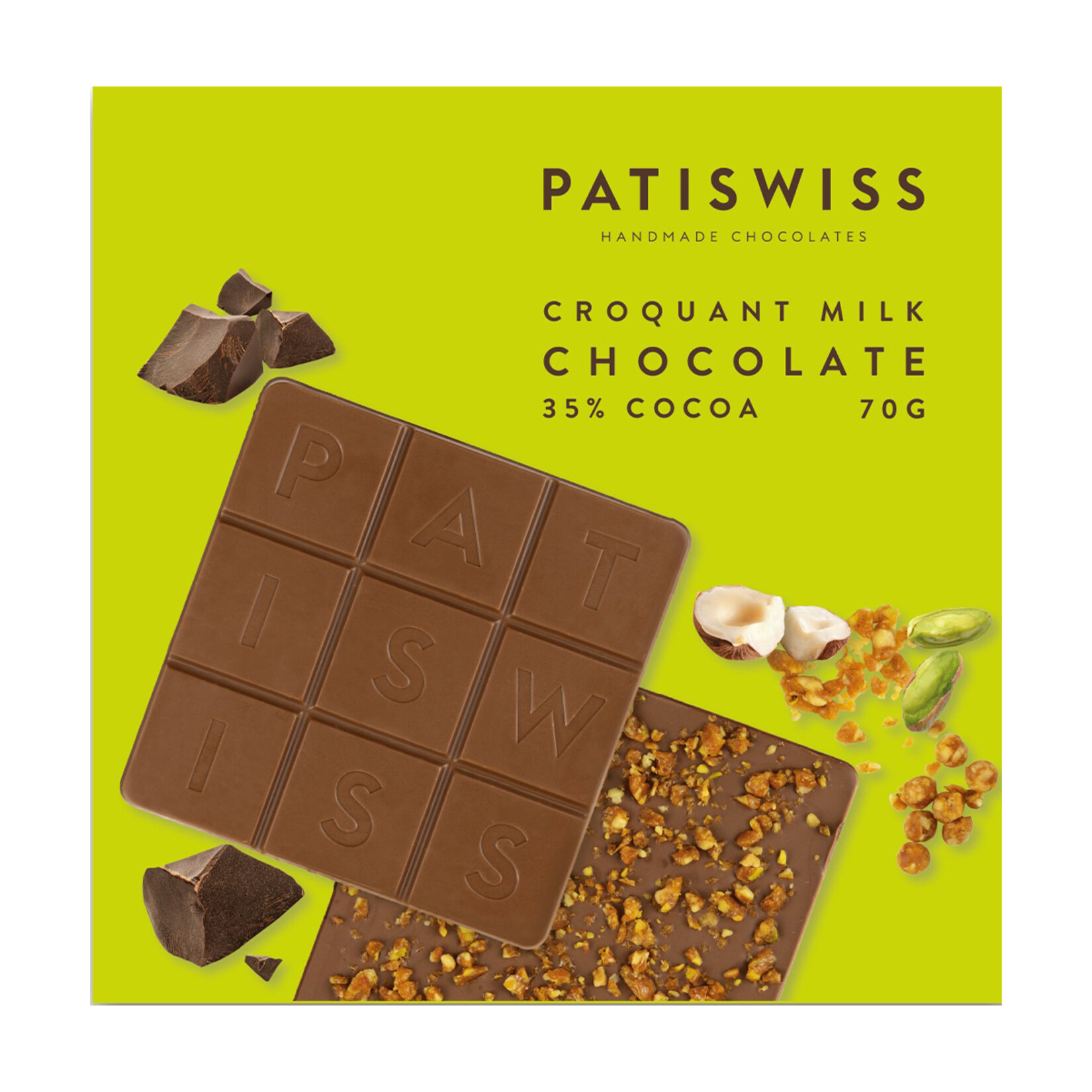 Patıswıss Krokanlı Sütlü Çikolata 70 G