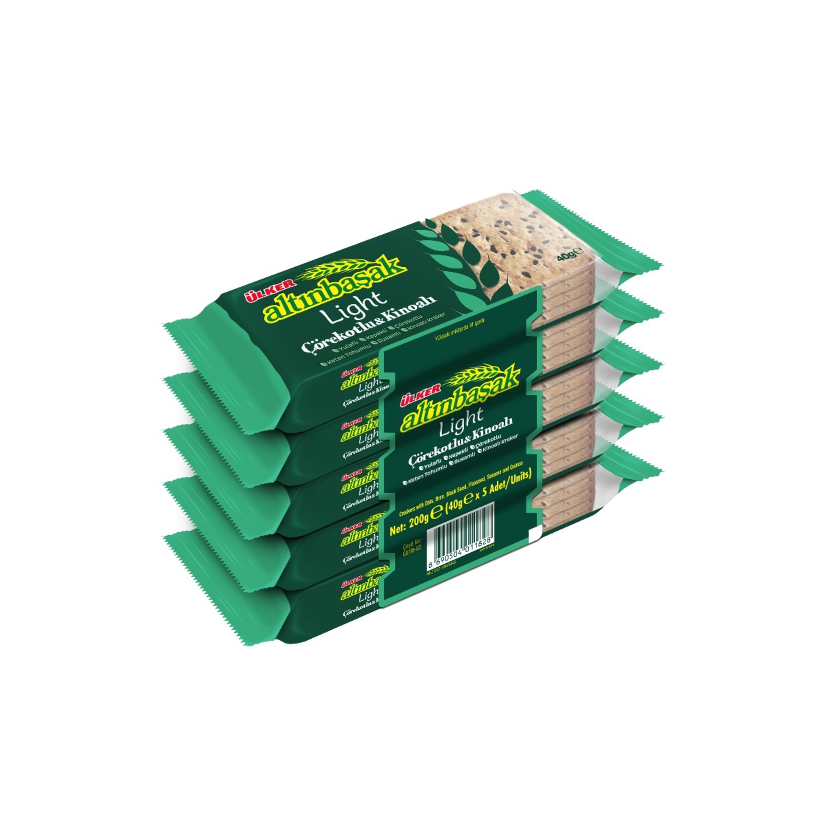 Ülker Altınbaşak Çörek Otlu & Kinoalı Kraker 5 x 40 G